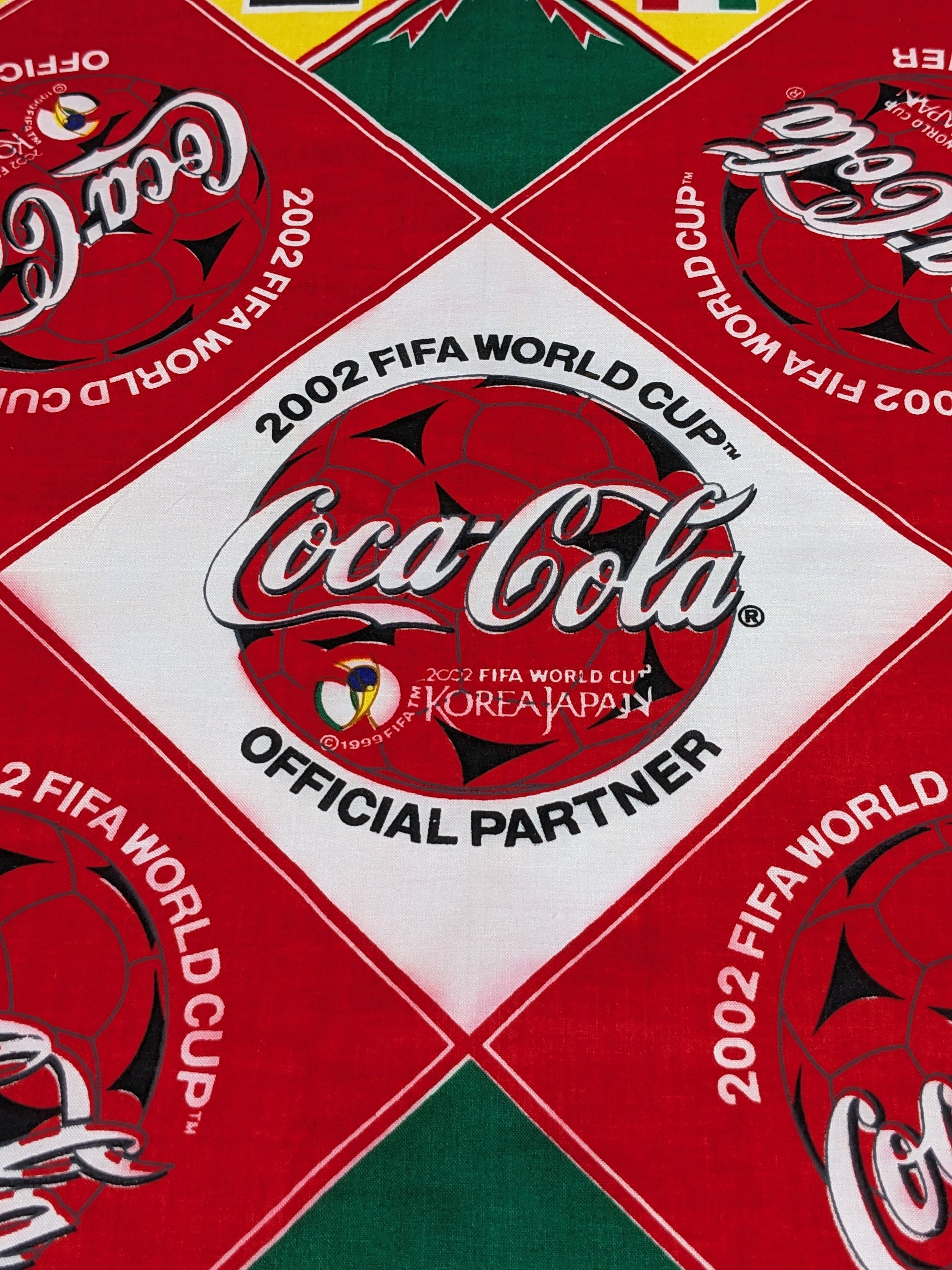 Vintage Vintage COCA COLA 2002 FIFA World Cup Bandana Handkerchief Size ONE SIZE - 2 Thumbnail