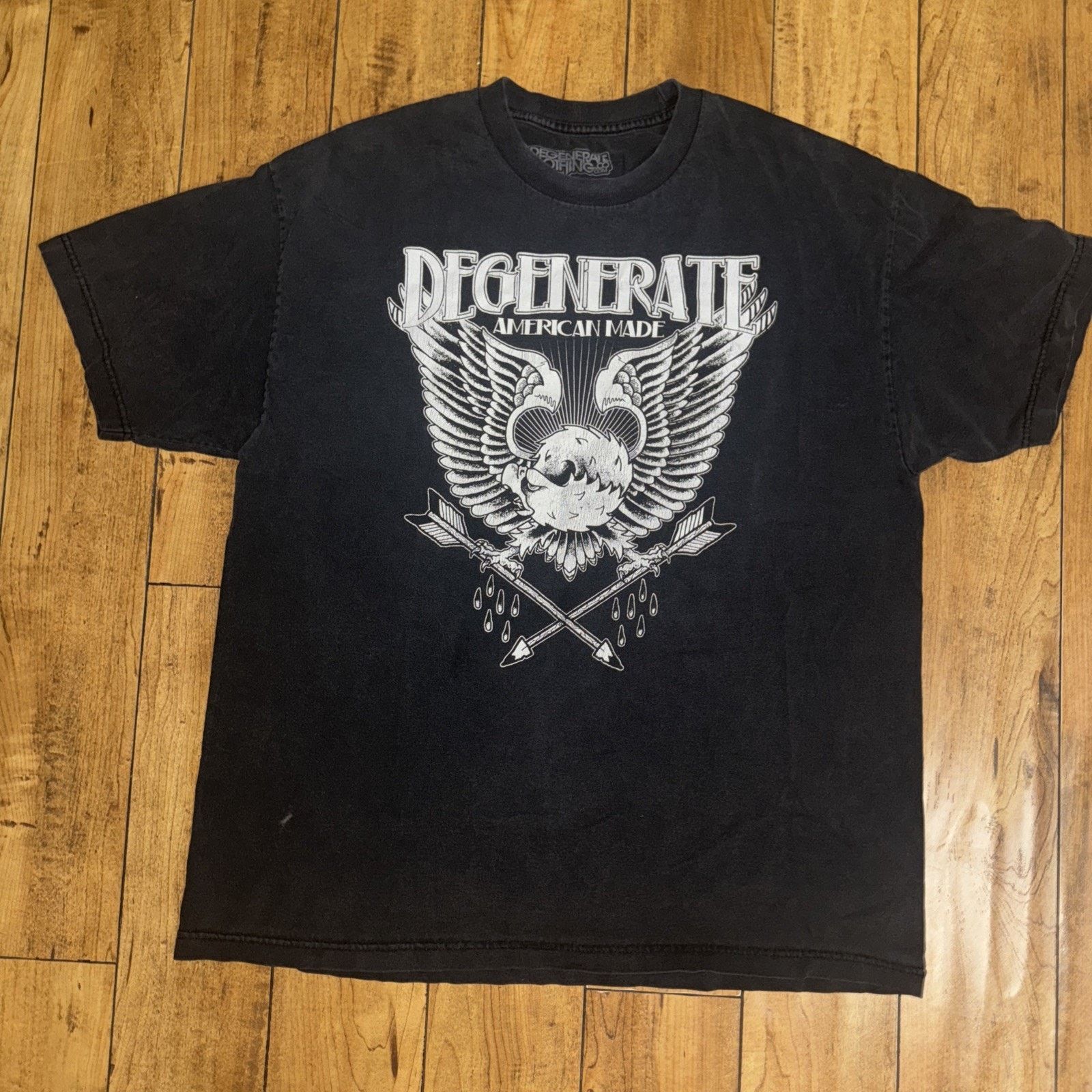Band Tees Degenerate Clothing Co T-Shirt Black XL 23x29 Y2K Size US XL / EU 56 / 4 - 1 Thumbnail