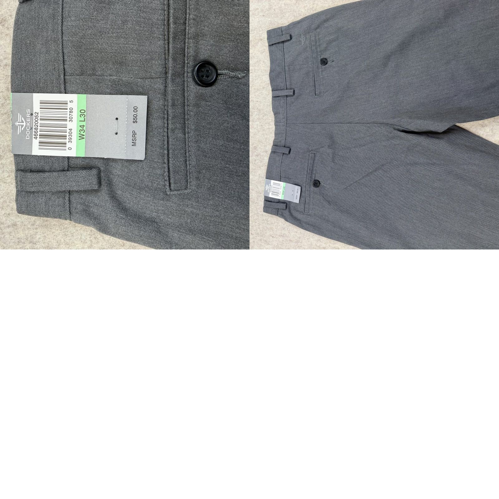 Dockers Dockers Easy Khaki Pants Mens 34x30 Gray Straight Flat Front NWT Regular Khakis Pants Mens 34 Gray Easy Khaki Dockers Size US 34 / EU 50 - 9 Thumbnail