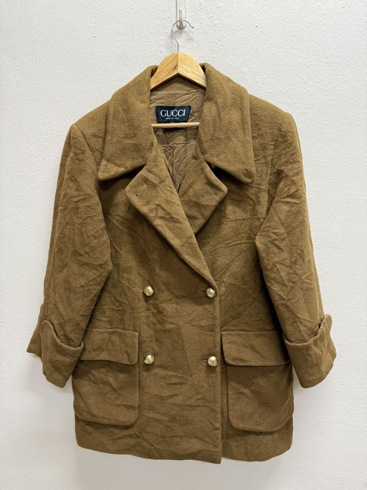 Gucci VINTAGE GUCCI WOOL LONG COATS JACKET BROWN Size M / US 6-8 / IT 42-44 - 5 Thumbnail