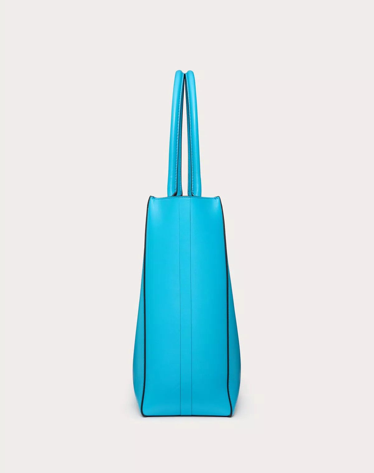 Valentino oc11z0725 Size:OS/ Locker Leather Shopping Bag in Sky Blue Size ONE SIZE - 4 Thumbnail