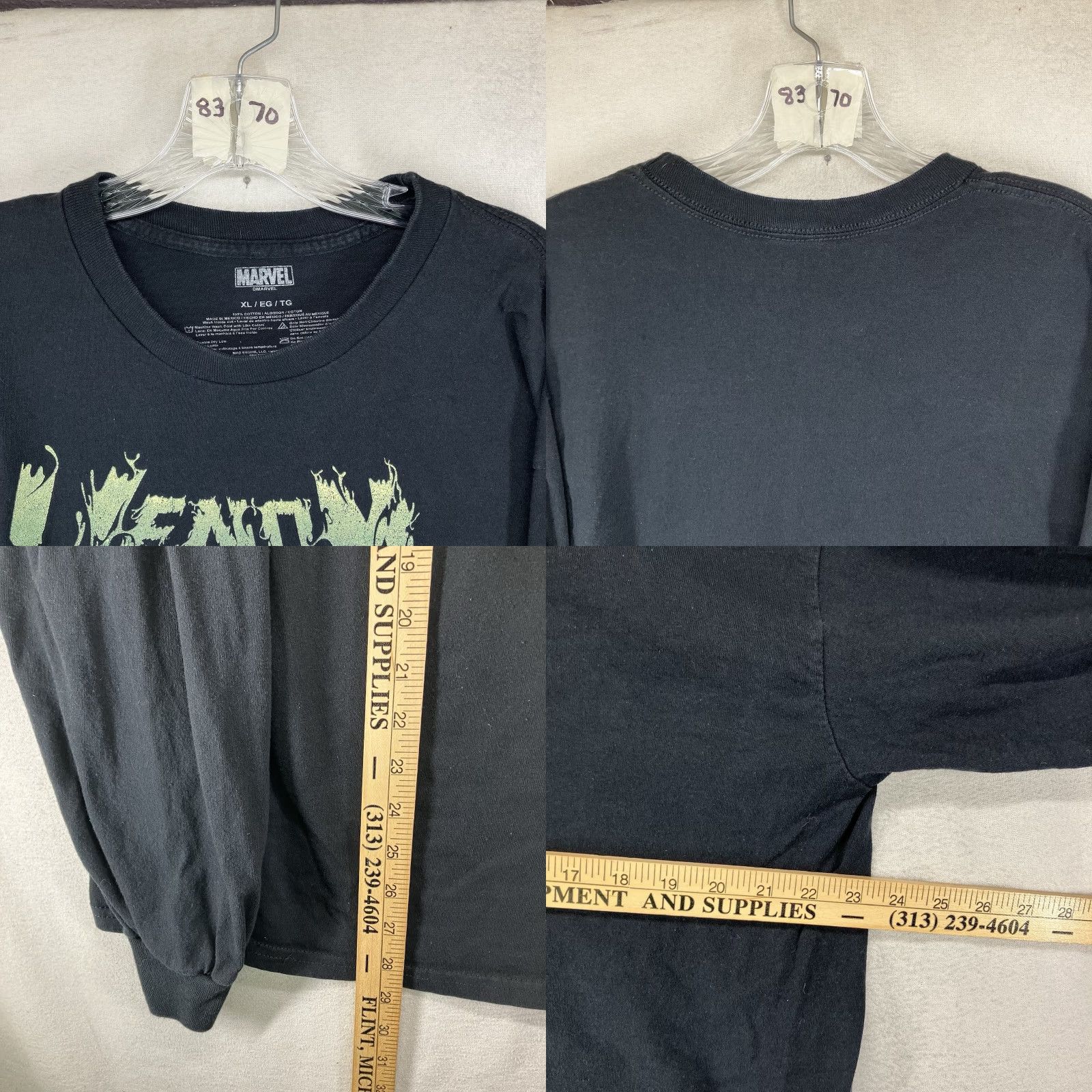 Vintage Marvel Venom Long Sleeve T-Shirt XL Black Graphic Print Heavy Metal Skull Mens Size US XL / EU 56 / 4 - 8 Thumbnail