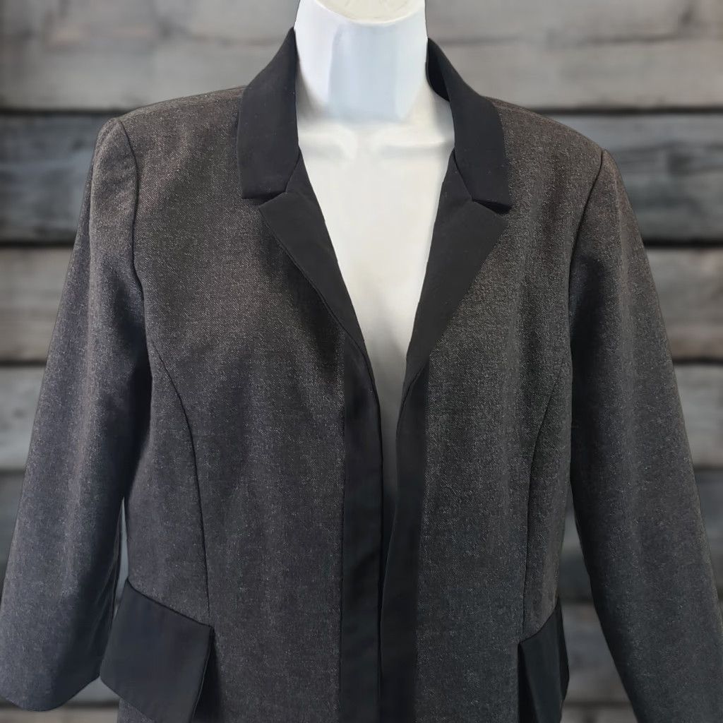 Vintage Cartonnier Womens Jacket Sz 12 Black 3/4 Sleeve Hook Closure Blazer, Polyester Blend, Basic Jacket, Womens, 12, Black Size XL / US 12-14 / IT 48-50 - 1 Thumbnail