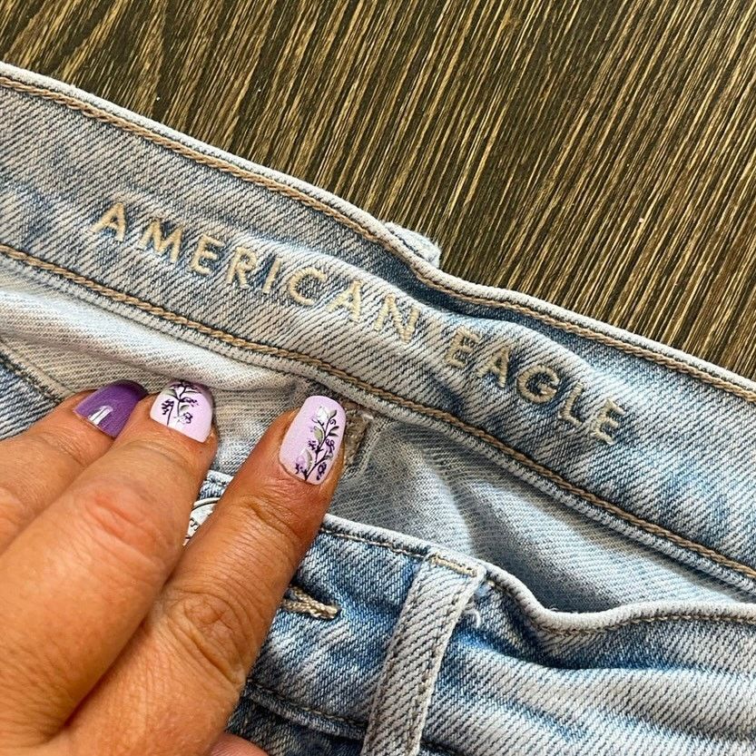 American Eagle Outfitters American Eagle 90's Straight Jeans High Rise Blue Size 0 Size 25" / US 0 / IT 36 - 11 Thumbnail