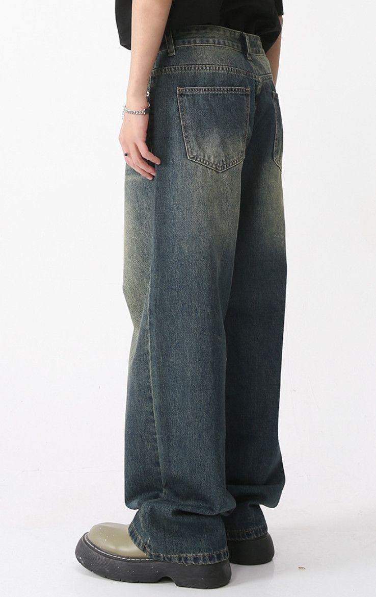 Japanese Brand × Jean Washed vintage wide leg baggy jeans Size US 34 / EU 50 - 9 Thumbnail