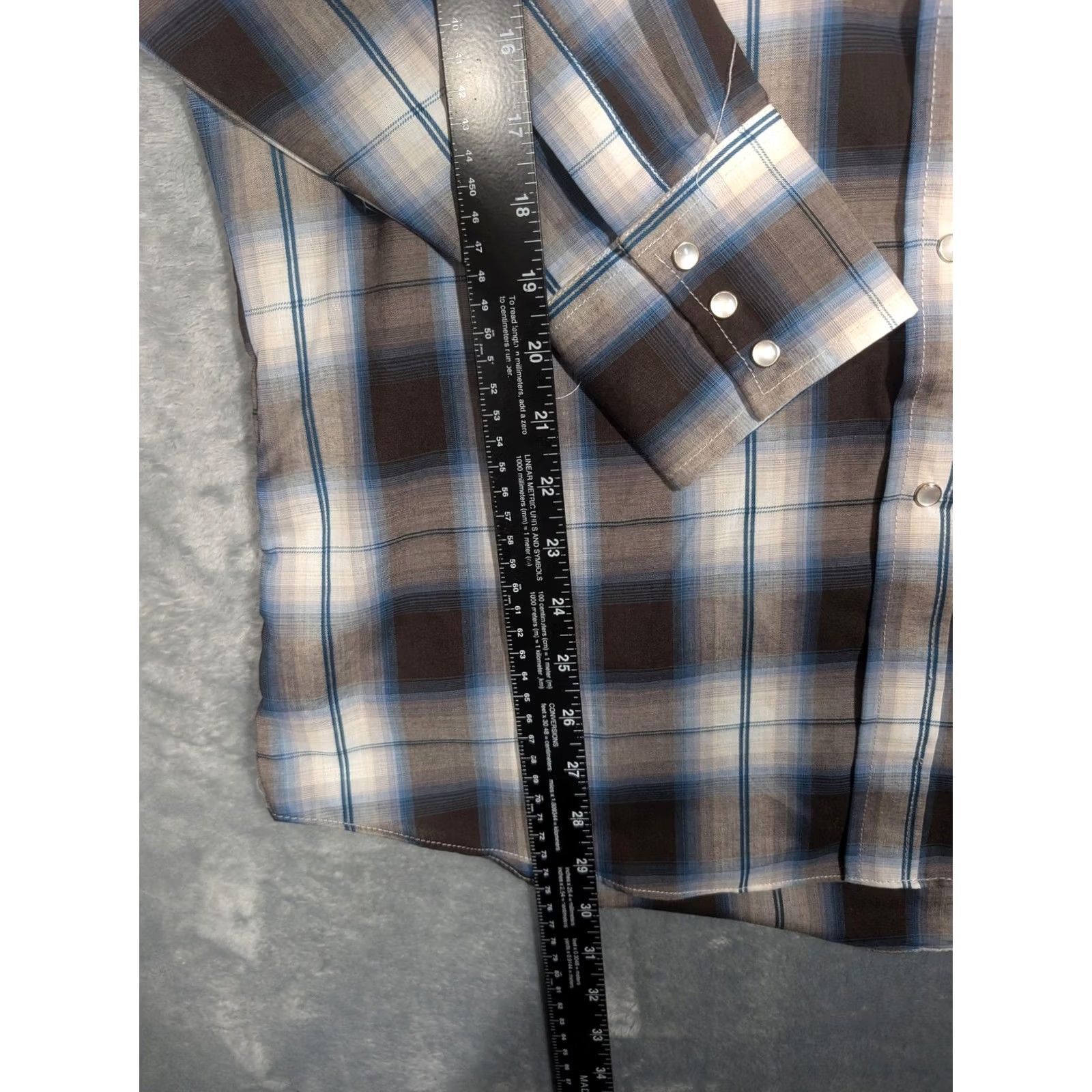 Vintage Ely Cattleman Shirt Mens M Brown Plaid Western Pearl Snap Long Sleeve Shirt Size US M / EU 48-50 / 2 - 2 Thumbnail