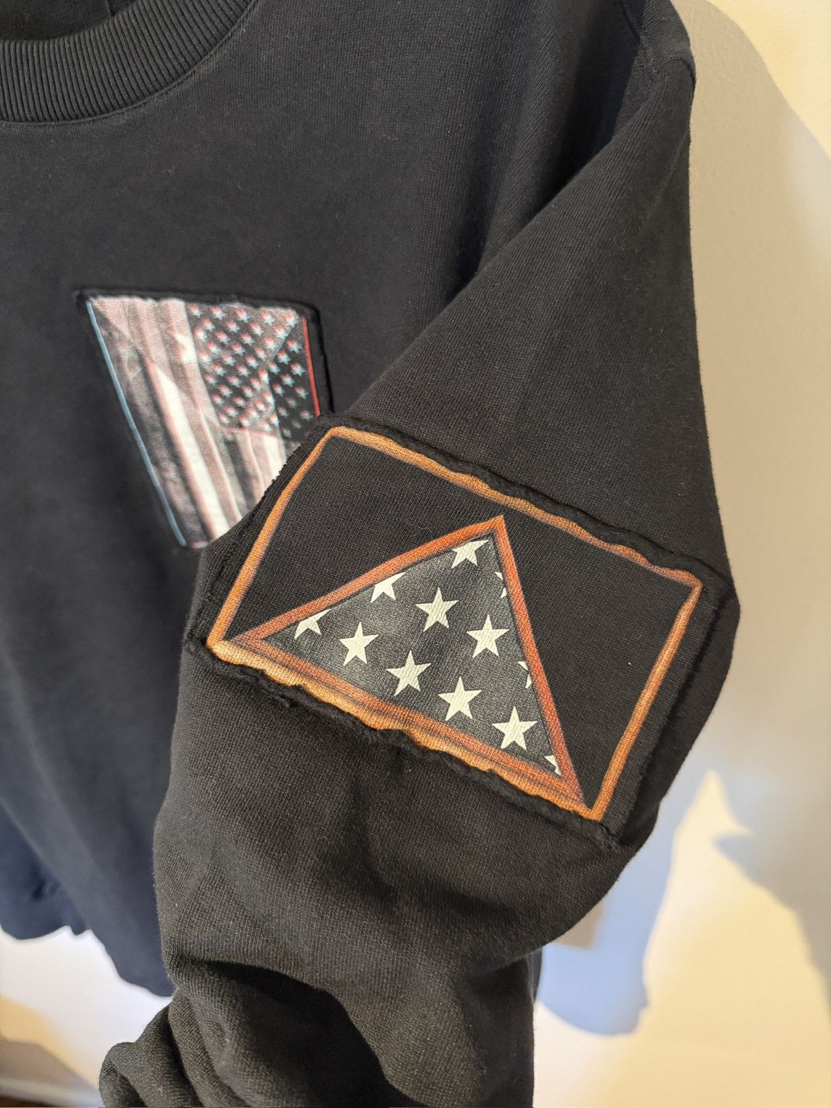 Givenchy American Flag Patch Crewneck Sweatshirt SS16 Cuban fit Size US XL / EU 56 / 4 - 5 Thumbnail