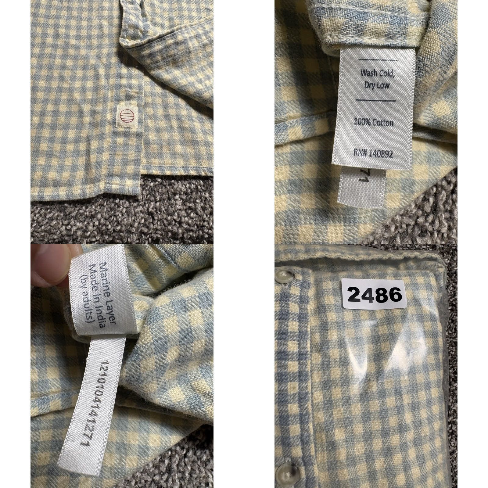 Marine Layer Marine Layer Flannel Shirt Mens 2XL Blue Plaid Button-Front Shacket Size US XXL / EU 58 / 5 - 8 Thumbnail
