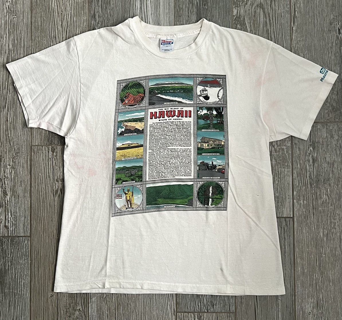 Vintage 1992 Single Stitch Hawaii History Vintage Art Tourist Tee Size US XL / EU 56 / 4 - 3 Thumbnail