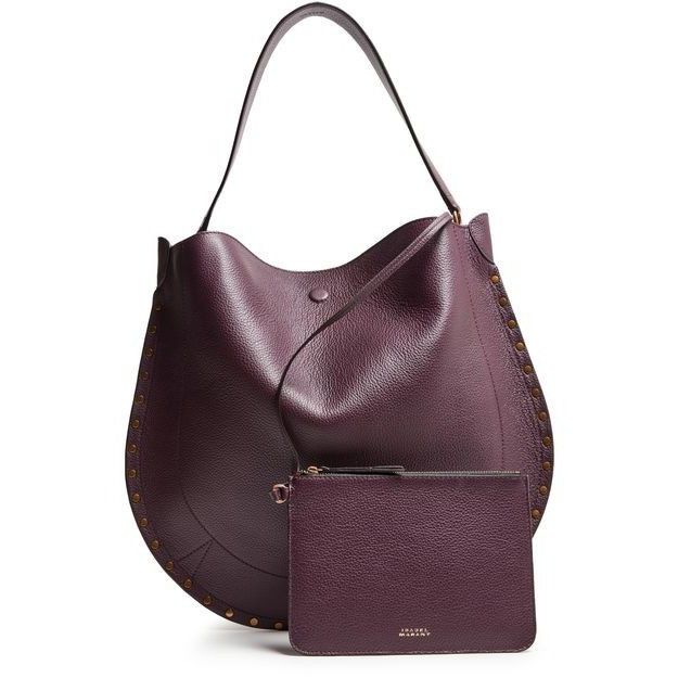 Isabel Marant Isabel Marant Oskan Hobo Sof Burgundy Red Leather Shoulder B Size ONE SIZE - 3 Thumbnail