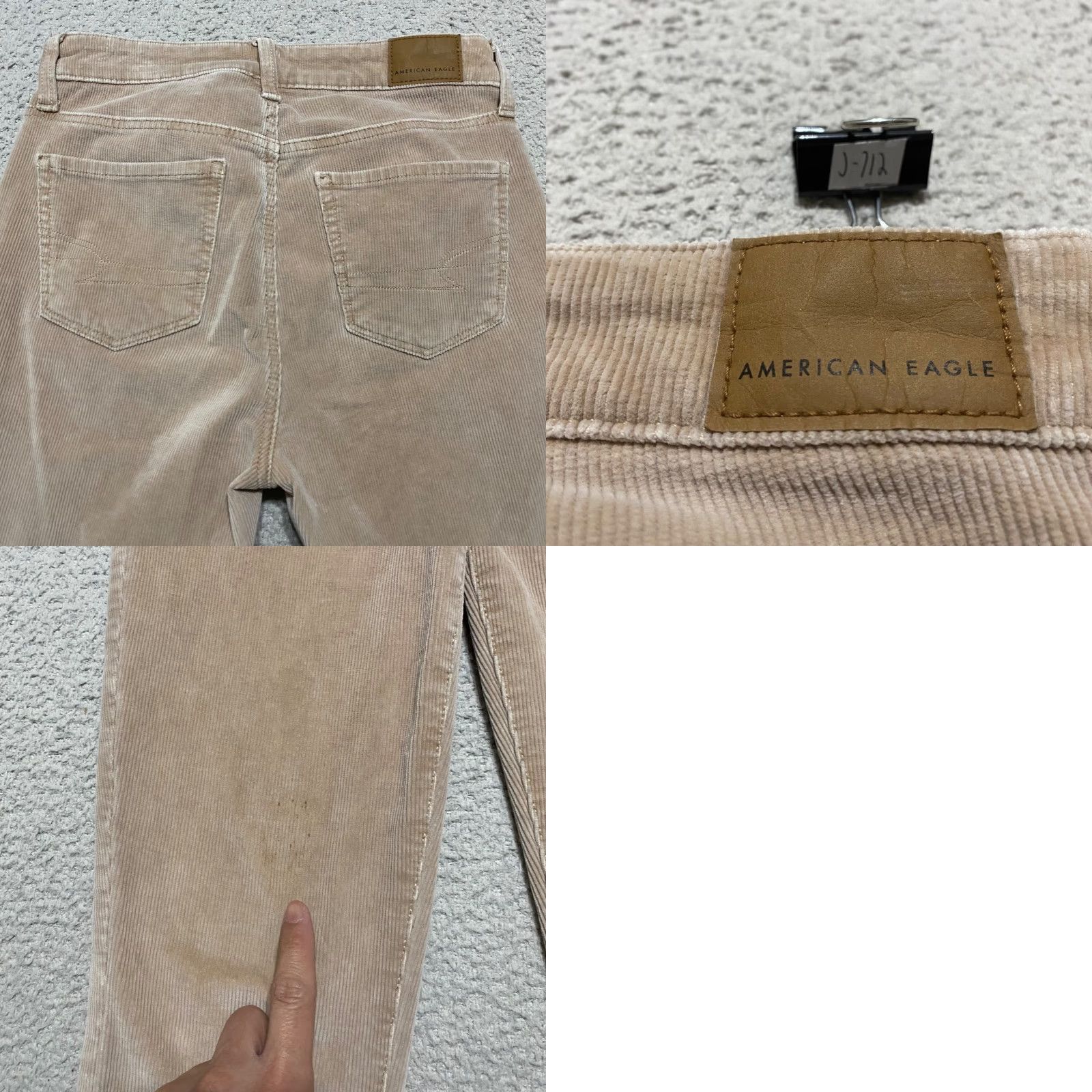 American Eagle Outfitters American Eagle Jeans Womens 0P Beige Corduroy Medium Wash High Rise Jegging Size 25" / US 0 / IT 36 - 9 Thumbnail
