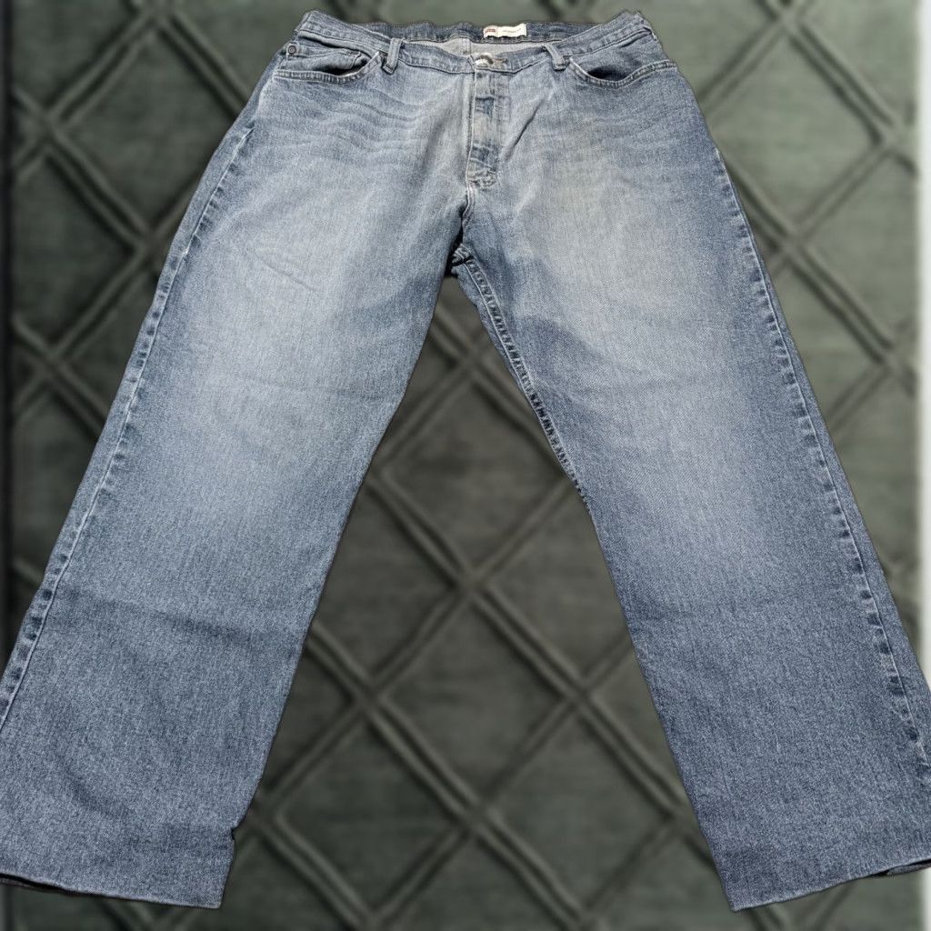 Wrangler Wrangler Jeans Denim Blue Mid Rise Relaxed Fit Straight - 36x27 Size US 36 / EU 52 - 1 Thumbnail