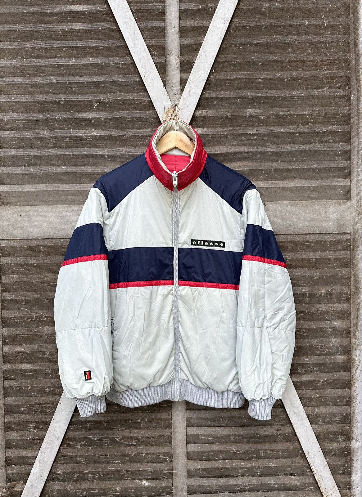 Ellesse 👹Vintage Ellesse Reversible Light Puffer Bomber Jacket Size US M / EU 48-50 / 2 - 4 Thumbnail