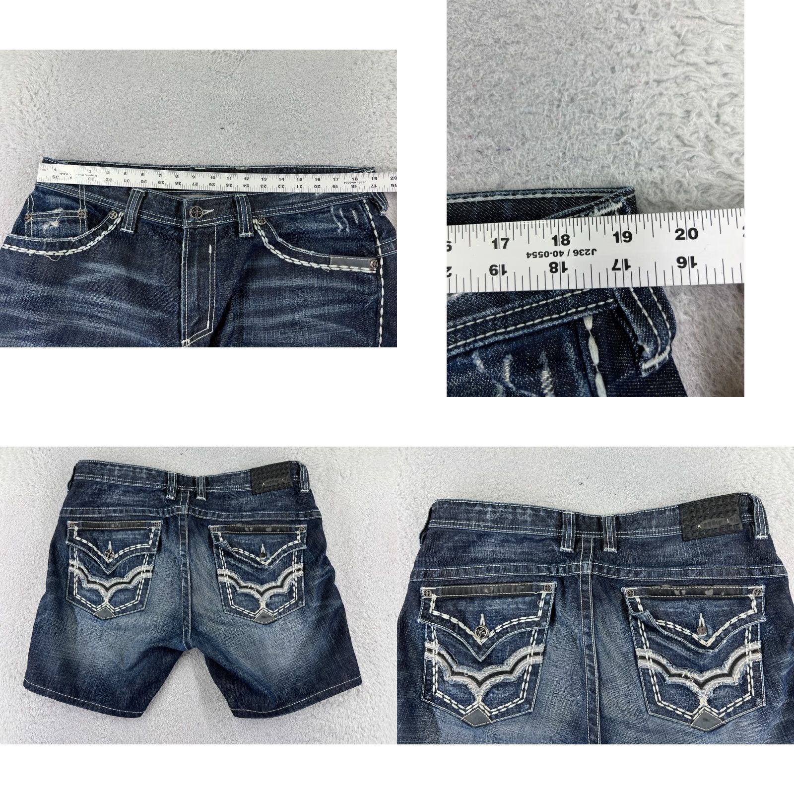 Affliction Affliction Men Shorts 38 Blue Denim Chino Cargo Pocket Regular Readable Vintage No 38x7 READ Size US 38 / EU 54 - 9 Thumbnail