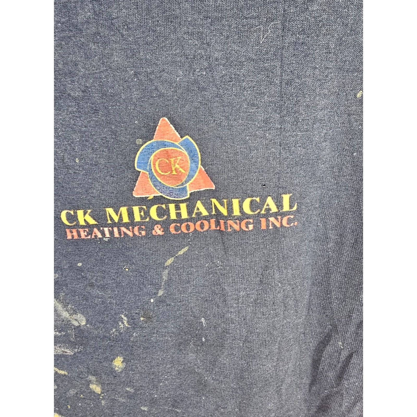 Vintage VINTAGE Y2K TRASHED DISTRESSED WORN PAINT NAVY THIN T-SHIRT SZ LARGE Shirt Mens L Blue Navy 22 INCH 28 INCH Size US L / EU 52-54 / 3 - 4 Thumbnail