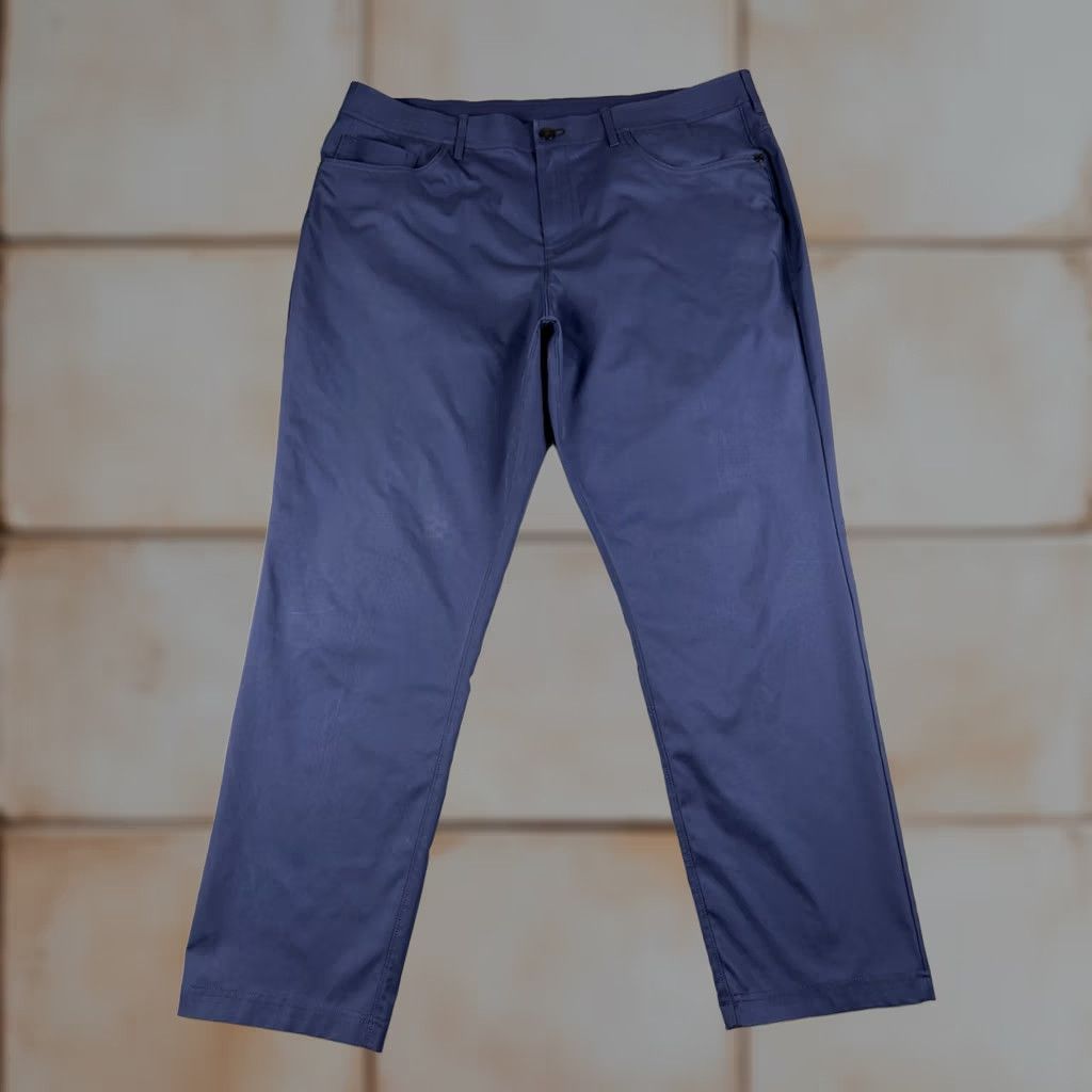 Vintage Public Rec Dealmaker Workday 2.0 Pants Mens 38x27 Blue Slim Tapered 5-Pocket Polyester Chino Golf City Sports Casual Size US 38 / EU 54 - 1 Thumbnail