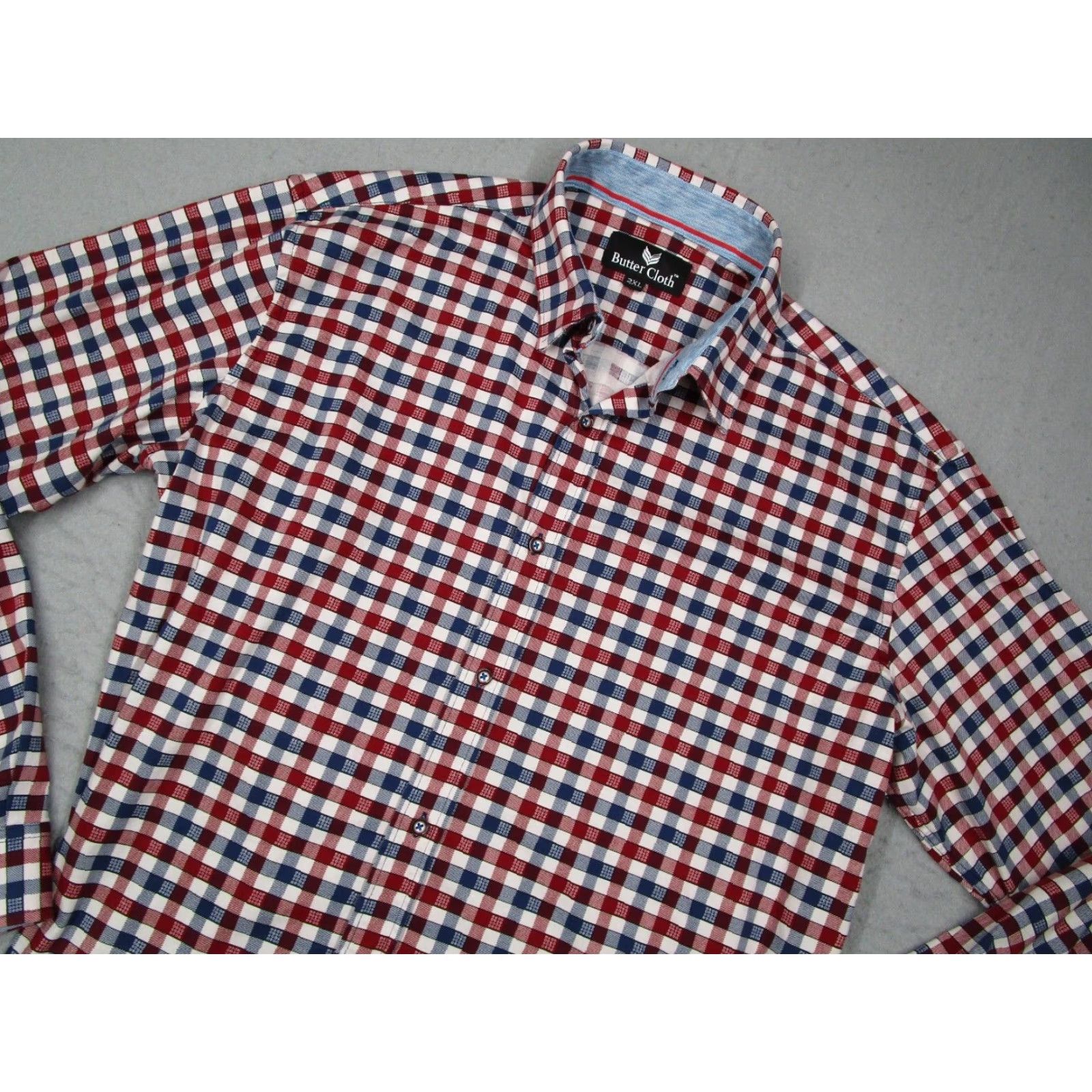 Vintage VINTAGE Buttercloth Shirt Mens 2XL Long Sleeve Red Check Collared Button-Up Casual Fall Spring Summer Winter Men Size US XXL / EU 58 / 5 - 2 Thumbnail
