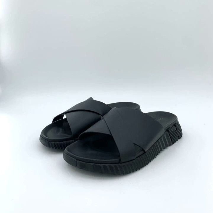 Hermes Hermes Size 43 Infra Black Casual Flat Slides Size US 10 / EU 43 - 1 Thumbnail