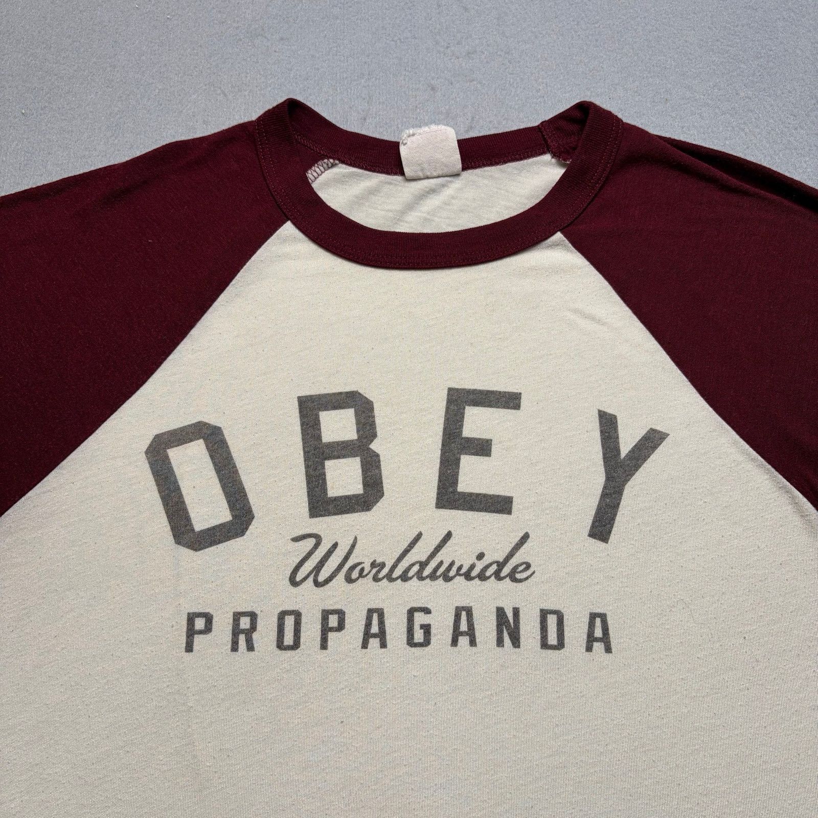 Obey Obey Worldwide Propaganda Raglan Shirt Mens S USA 3/4 Sleeve Size US S / EU 44-46 / 1 - 2 Thumbnail