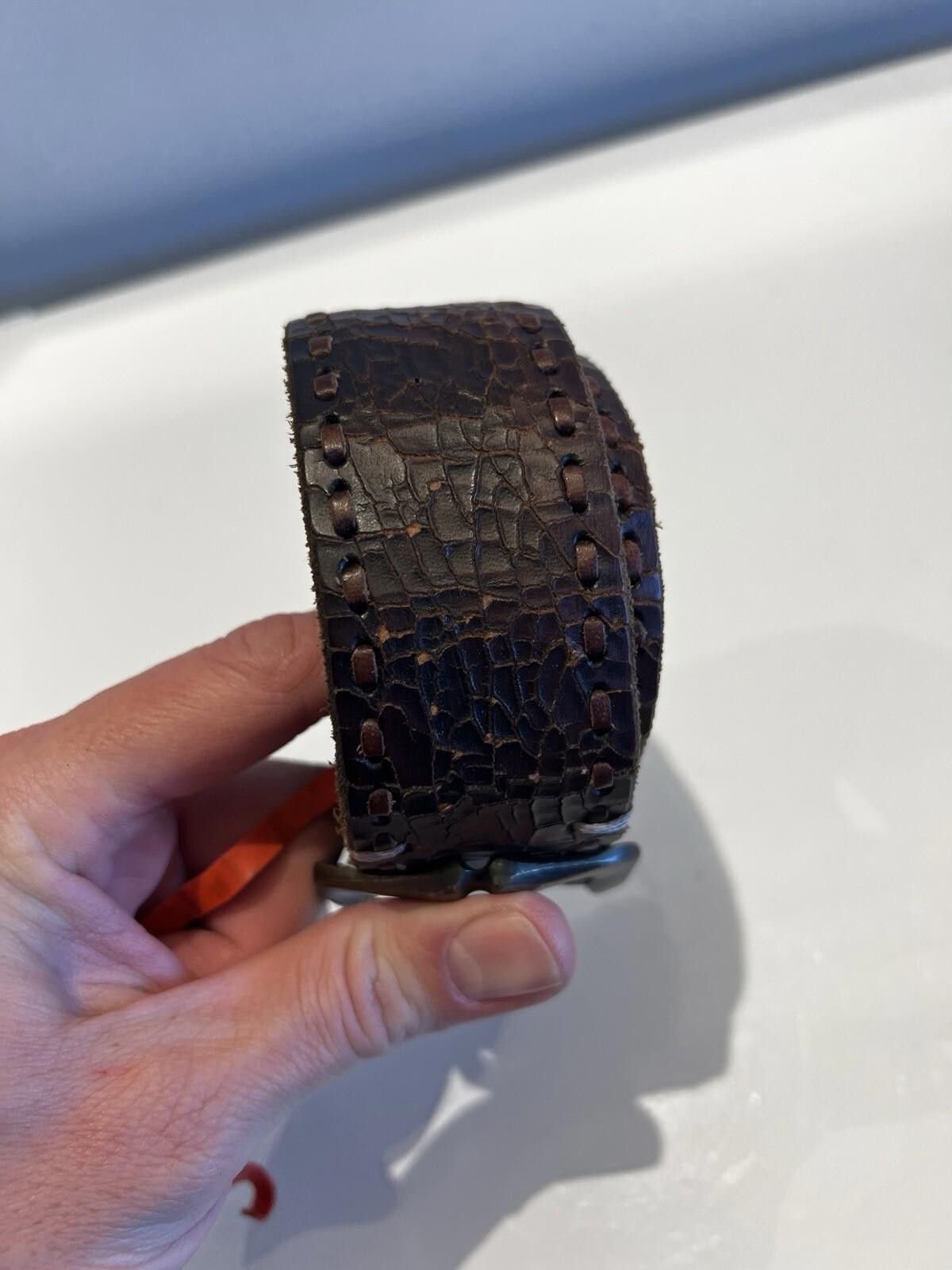 The Unbranded Brand Brown Leather Belt Size ONE SIZE - 2 Thumbnail