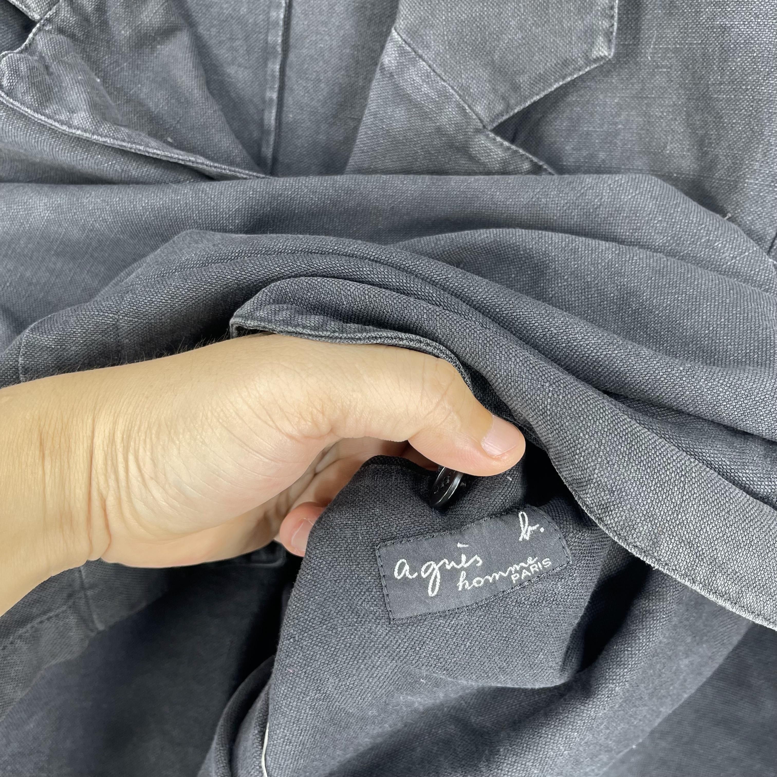 agnes b. Vintage AGNES B Denim Workers Distressed Jacket Size M / US 6-8 / IT 42-44 - 6 Thumbnail