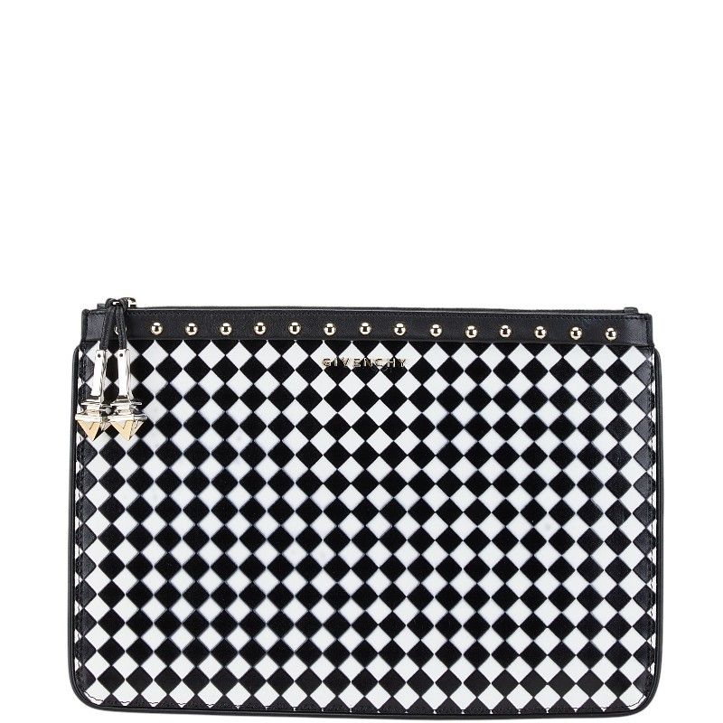 Givenchy Givenchy Givenchy Check Leather Clutch Bag Leather Clutch Bag DUTY FREE for USA Size ONE SIZE - 1 Thumbnail