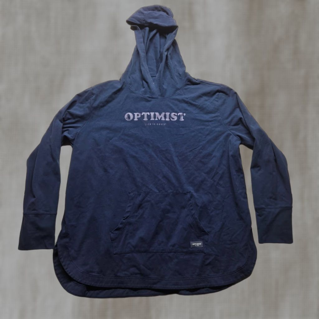Life is Good VINTAGE Life is Good Hoodie Women M Blue Crusher 4 Way Stretch Logo Hoodie Nature Outdoor Optimist Womens Size M / US 6-8 / IT 42-44 - 1 Thumbnail