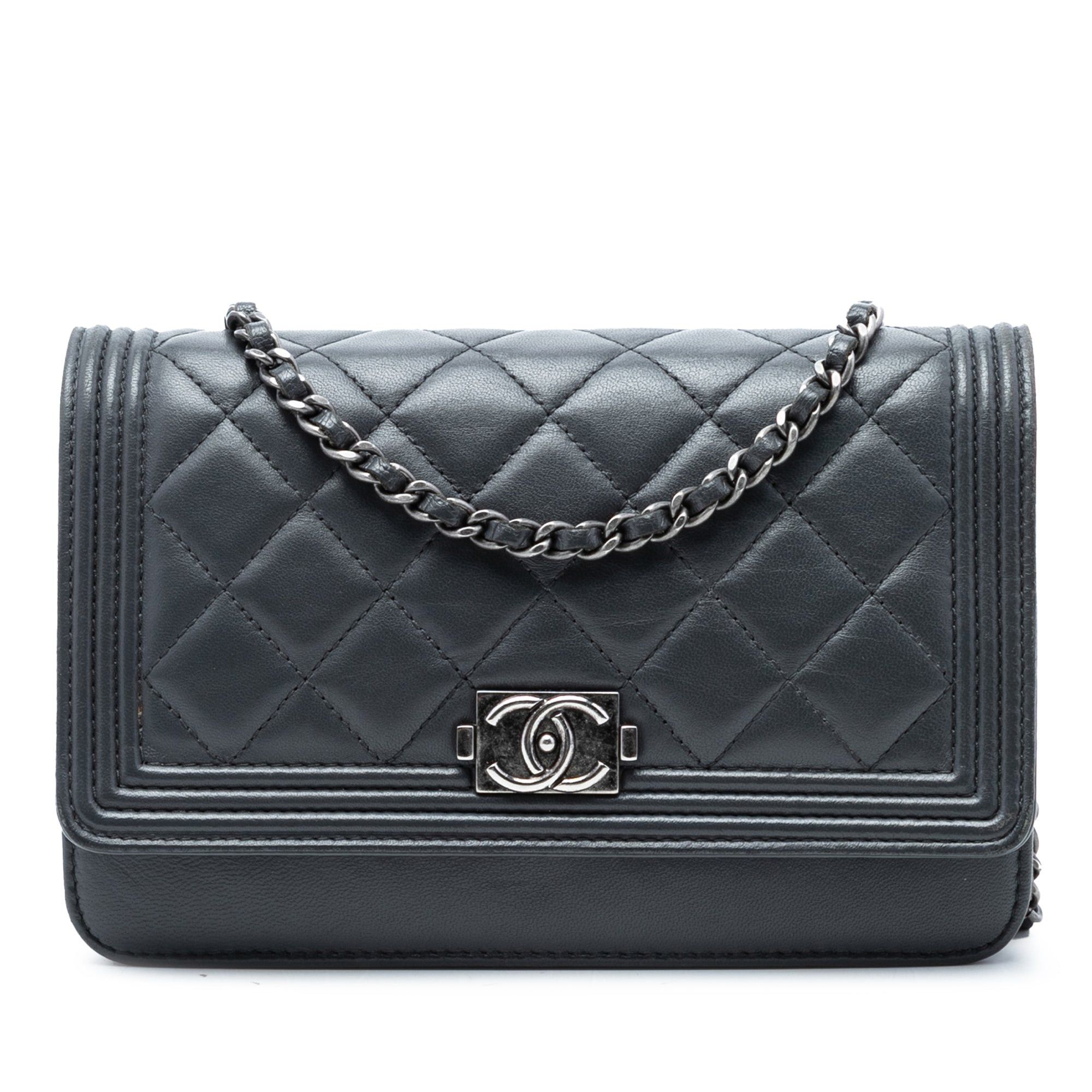 Chanel Quilted Lambskin Boy Wallet On Chain Size ONE SIZE - 1 Thumbnail