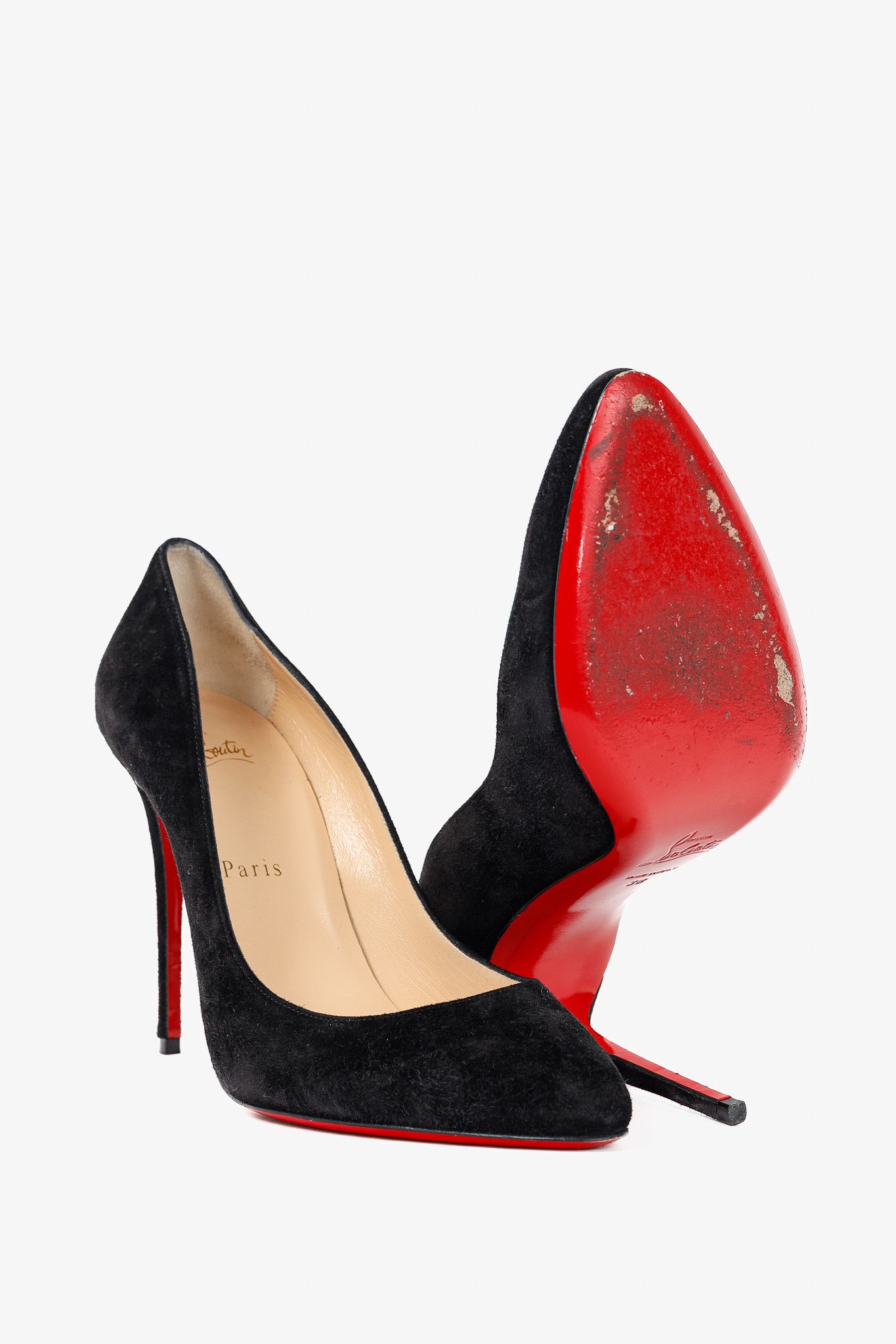 Christian Louboutin Christian Louboutin Eloise Veau Velours Pointed-Toe Pumps Size US 7.5 / IT 37.5 - 4 Thumbnail
