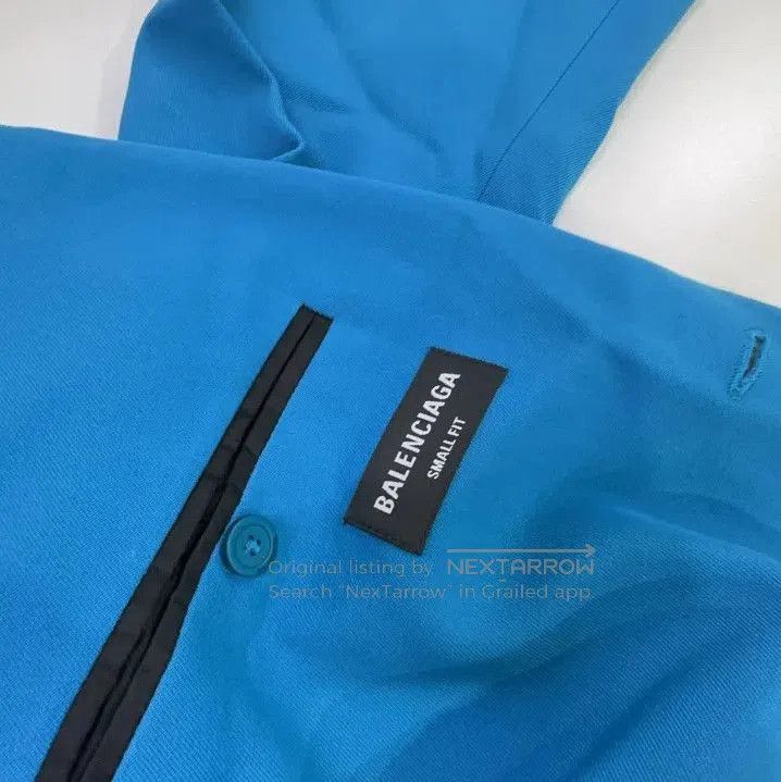 Balenciaga Balenciaga Blue Single-Breasted Suit Jacket. Size US L / EU 52-54 / 3 - 6 Thumbnail