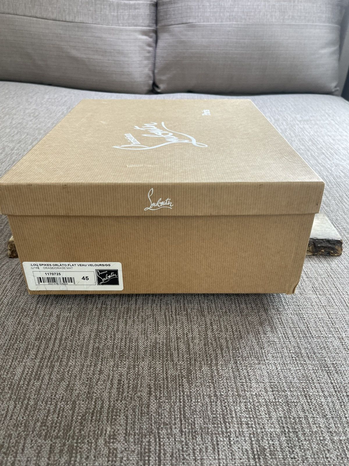 Christian Louboutin Christian Louboutin Lou Spikes Orlato Flat Veau Velours Size US 12 / EU 45 - 3 Thumbnail