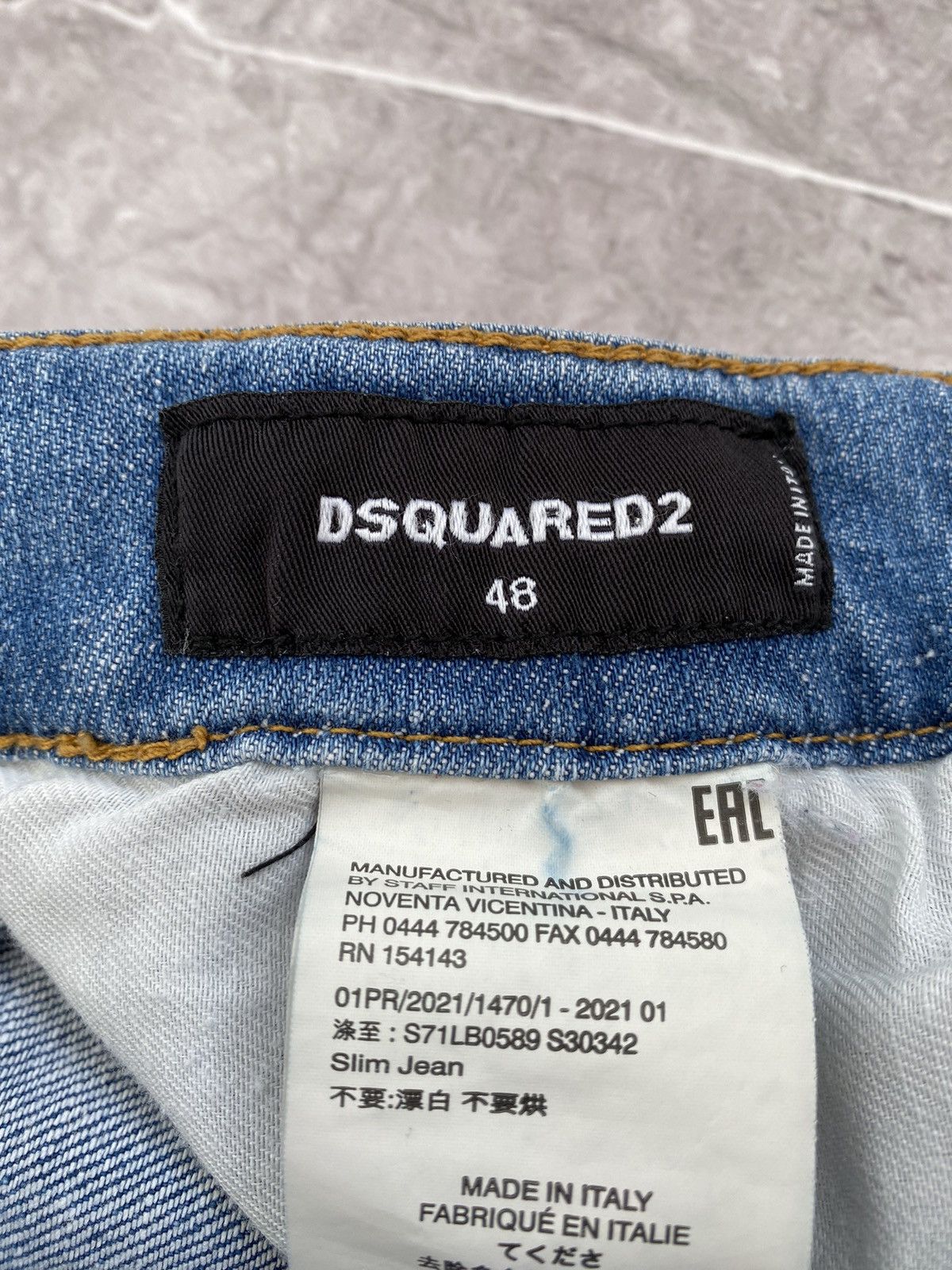 Dsquared2 Dsquared2 Jeans Distressed Slim Jean Paint Splatter Italy Size US 32 / EU 48 - 22 Thumbnail