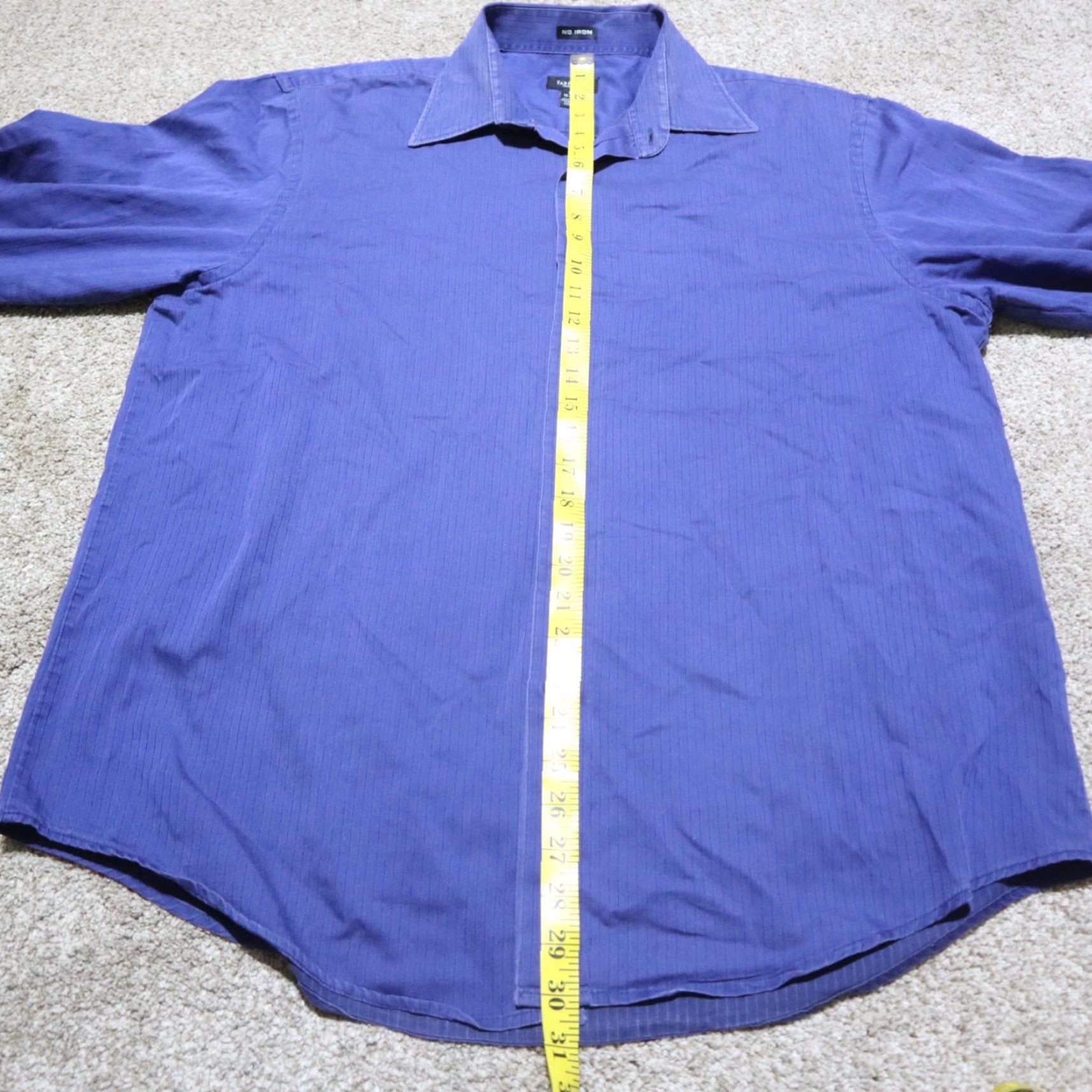 Van Heusen Van Heusen Shirt Button-Up Long Sleeve Mens Size L Color Multicolor 18.5 Slimming Classic Casual Size 42R - 6 Thumbnail