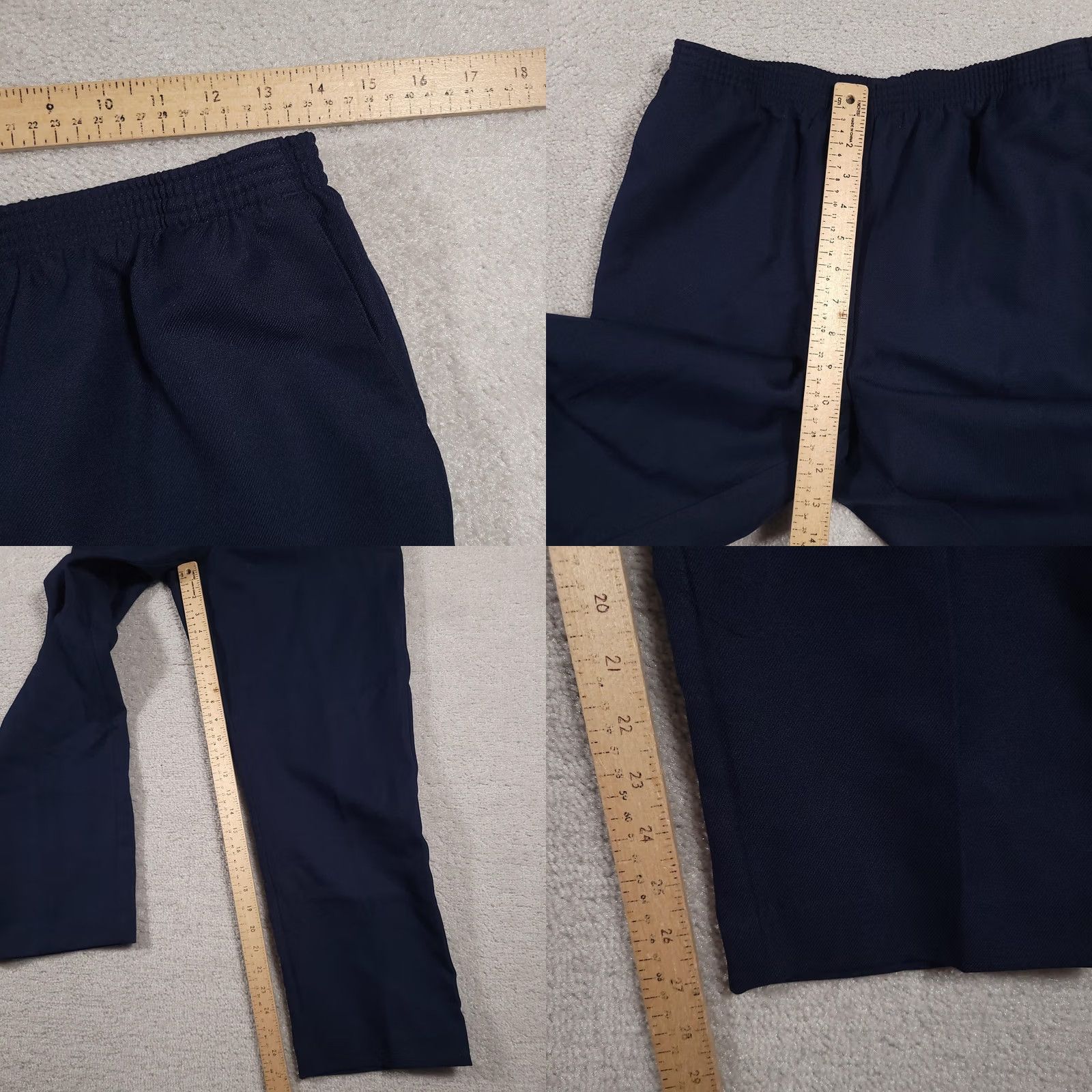 Vintage Alfred Dunner Pants Womens 10 Navy Blue Pull On Straight Leg Polyester Classic Size 32" / US 10 / IT 46 - 8 Thumbnail