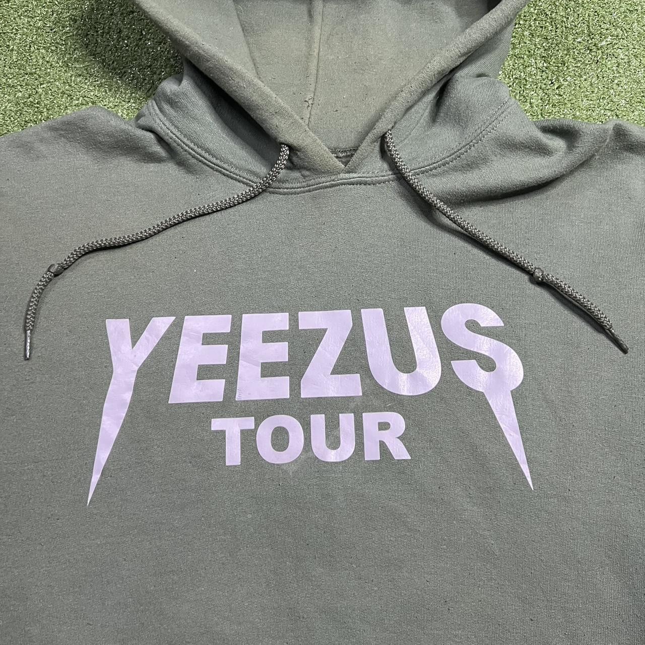 Vintage yeezus tour kanye west green rapper hoodie | Grailed