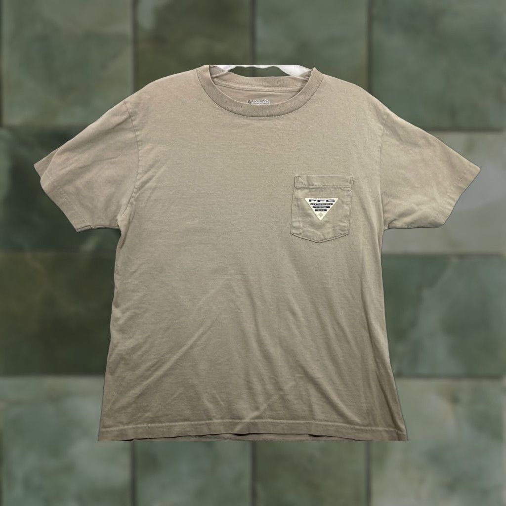 Vintage Columbia PFG T-Shirt Mens Medium Beige Shirt Short Sleeve Crew Neck Pullover Size US M / EU 48-50 / 2 - 1 Thumbnail