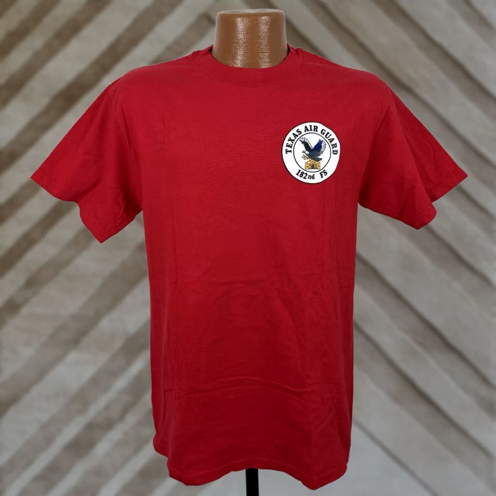 Vintage VINTAGE Texas Air National Guard Shirt Mens Medium 90s Military T-shirt Cowboy Red Size US M / EU 48-50 / 2 - 1 Thumbnail