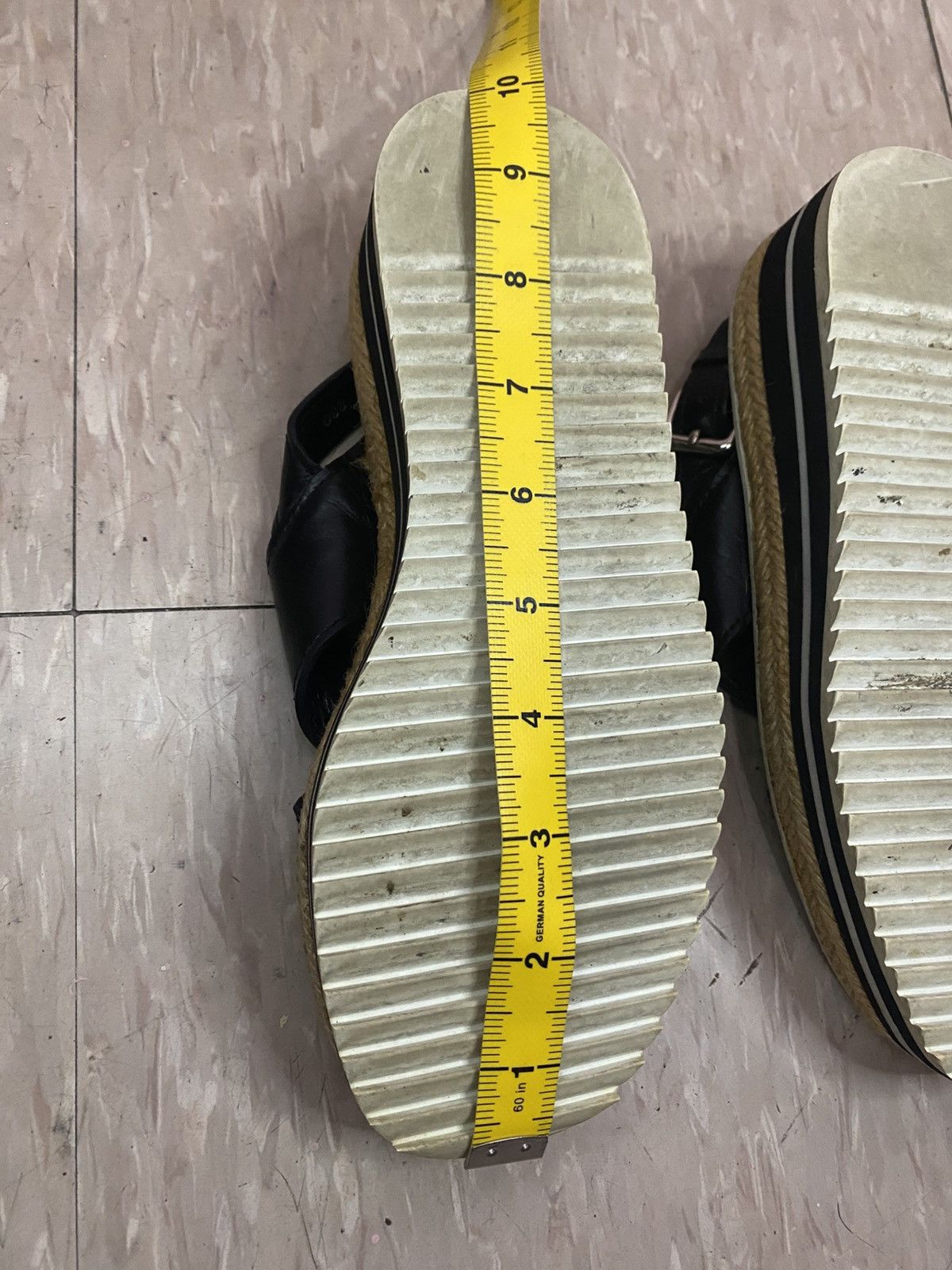 Issey Miyake × Japanese Brand × mercibeaucoup Mercibeaucoup by issey miyake leather black sandal Size US 7 / IT 37 - 14 Thumbnail
