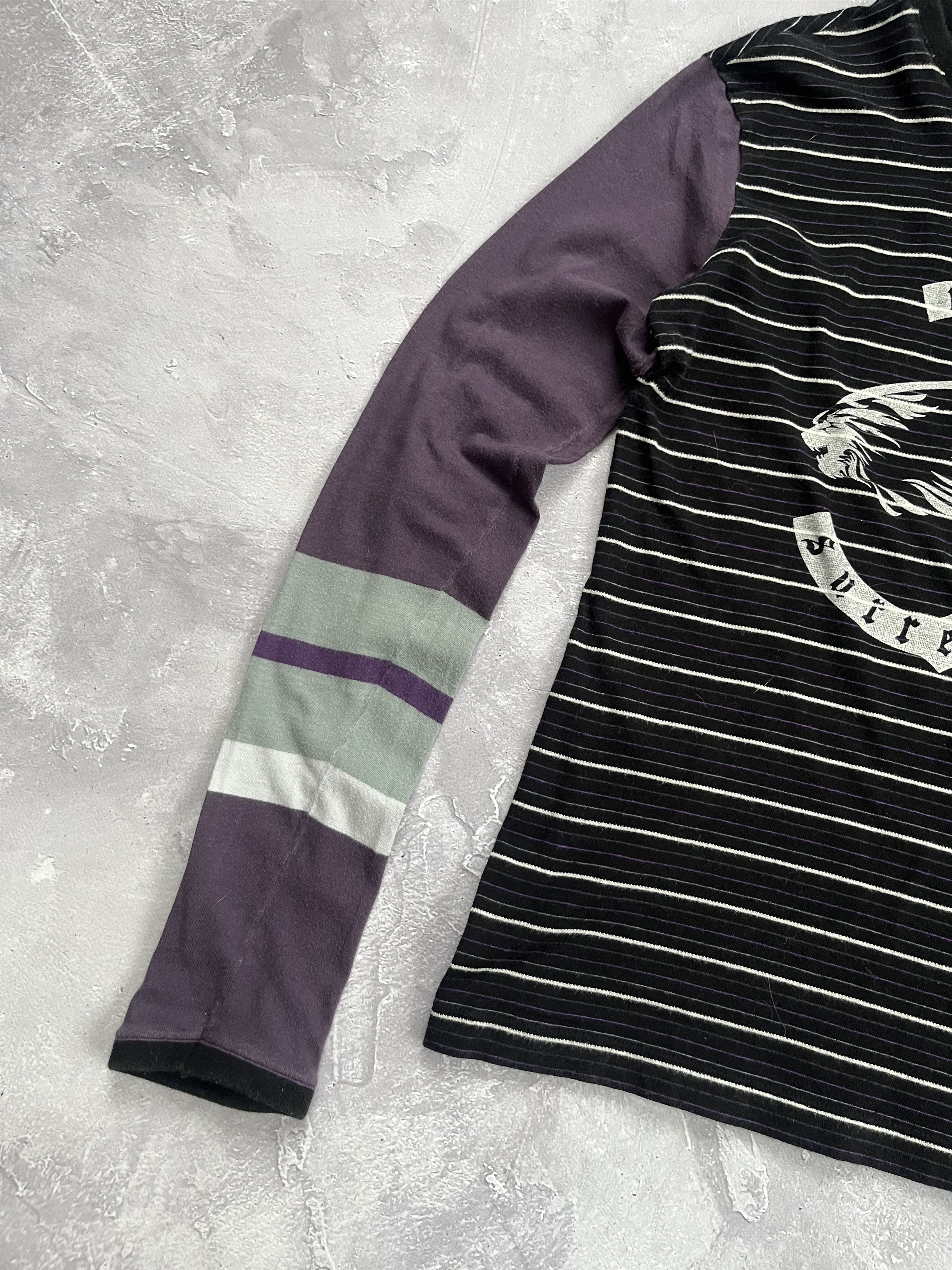 Versus Versace Versus Versace Long Sleeve Tee Lion Logo Striped Y2K Size US S / EU 44-46 / 1 - 2 Thumbnail