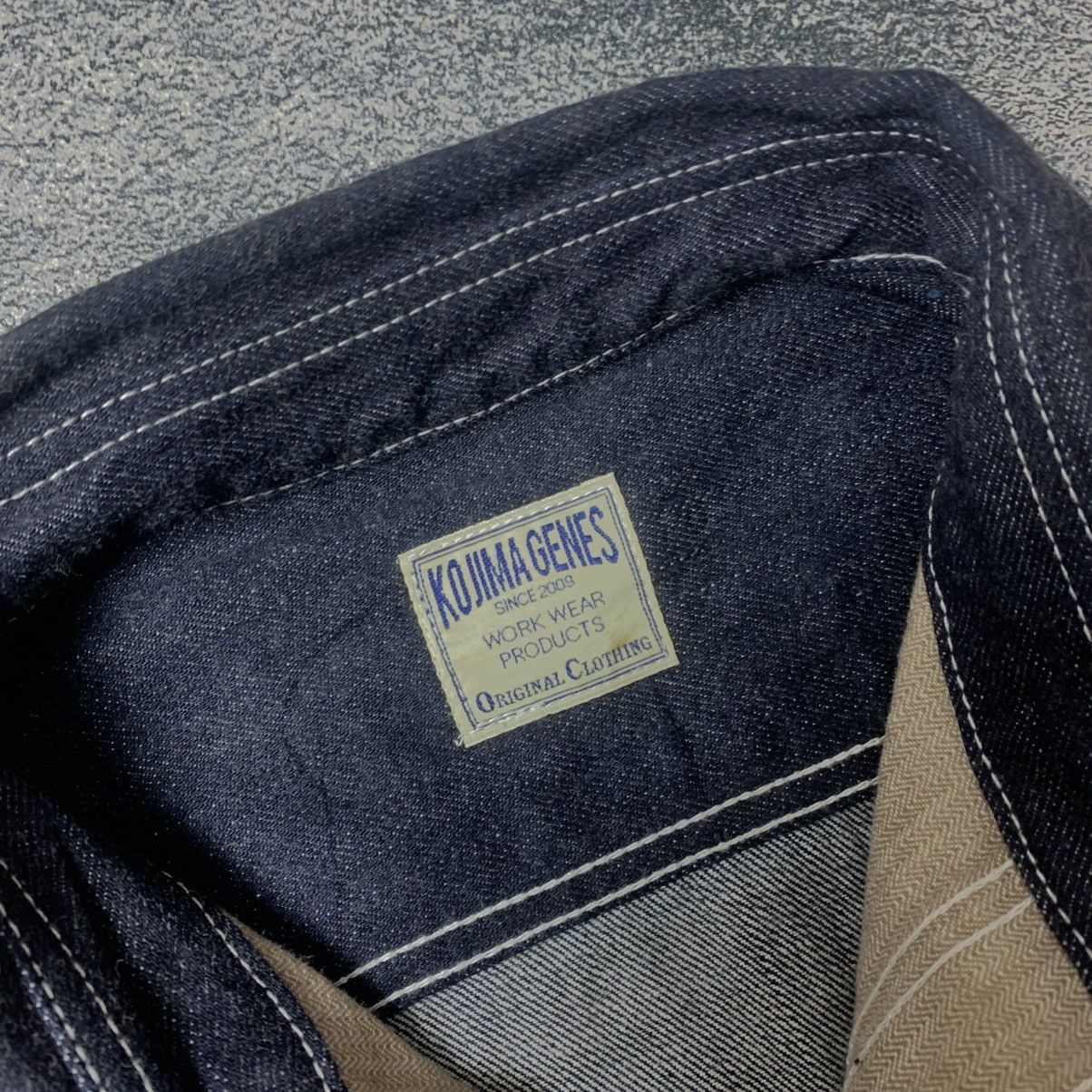 Japanesse Indigo Denim Colour Block Workshirt Kojima Genes