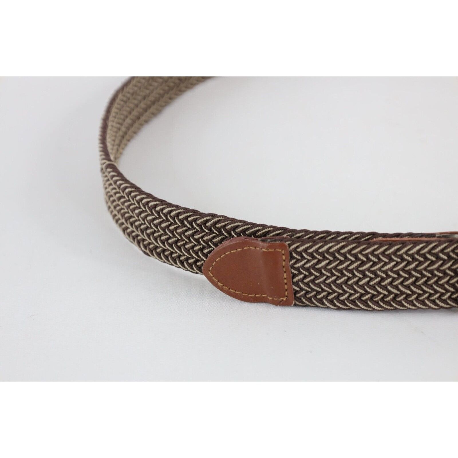 Vintage Deadstock Vintage 90s Streetwear Braided Stretch Belt Brown Size ONE SIZE - 3 Thumbnail