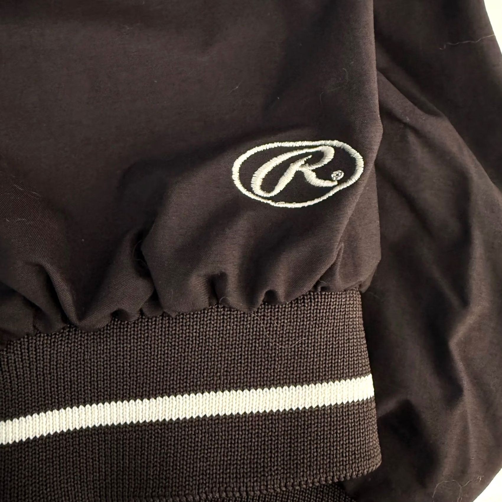 Vintage Rawlings Windbreaker Pullover Black V-Neck Striped Trim 3XL Big & Tall Mens Jacket Sportswear Size US XXL / EU 58 / 5 - 4 Thumbnail