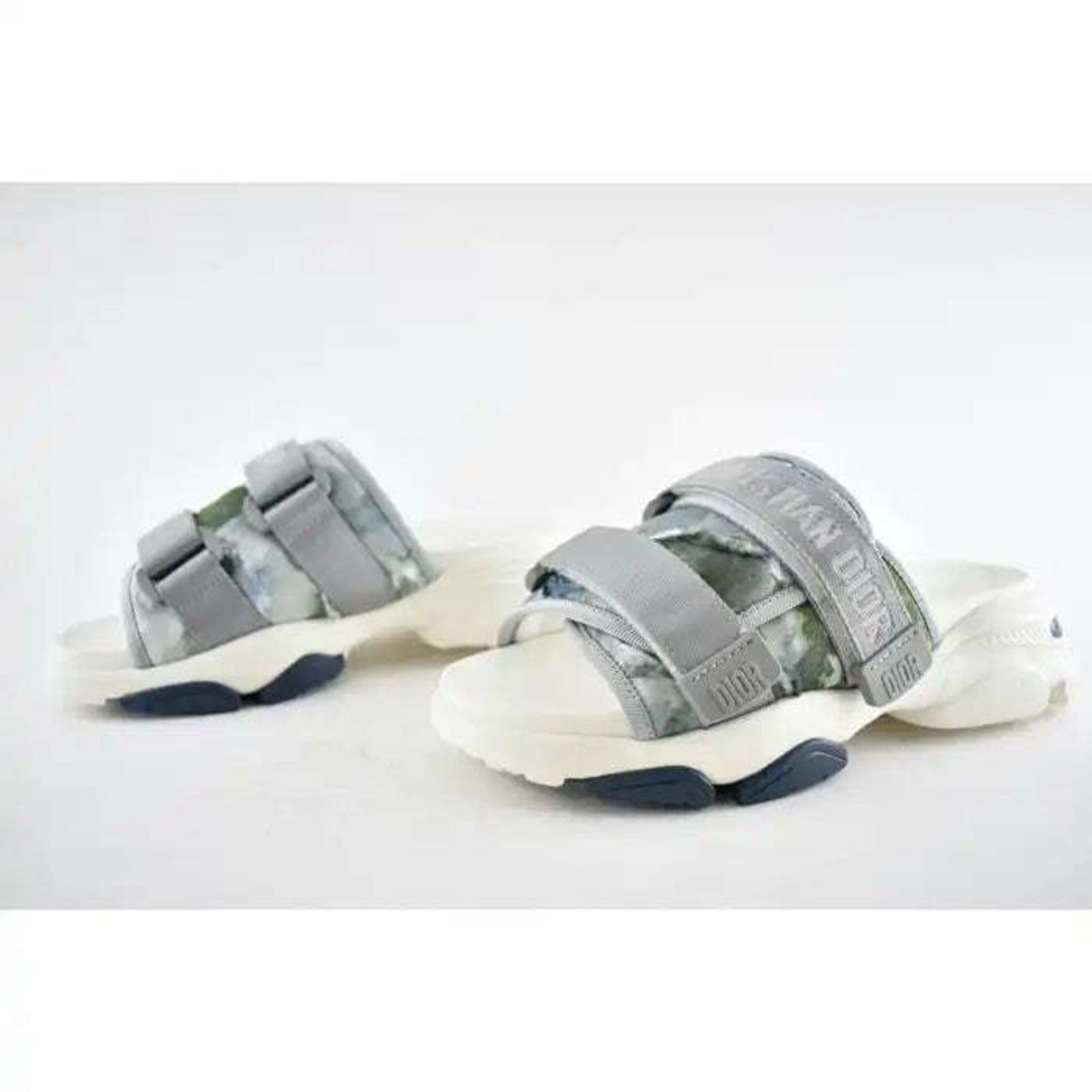 Dior Dior D-Wander Blue Shaded Camouflage Platform Logo Slide Size US 5.5 / IT 35.5 - 7 Thumbnail