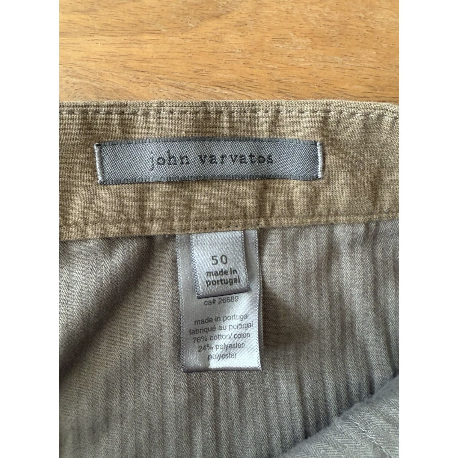 John Varvatos VINTAGE John Varvatos Cotton Dress Pants Brown Chino Flat Front 50 Regular 35x30 Mens Size US 34 / EU 50 - 3 Thumbnail