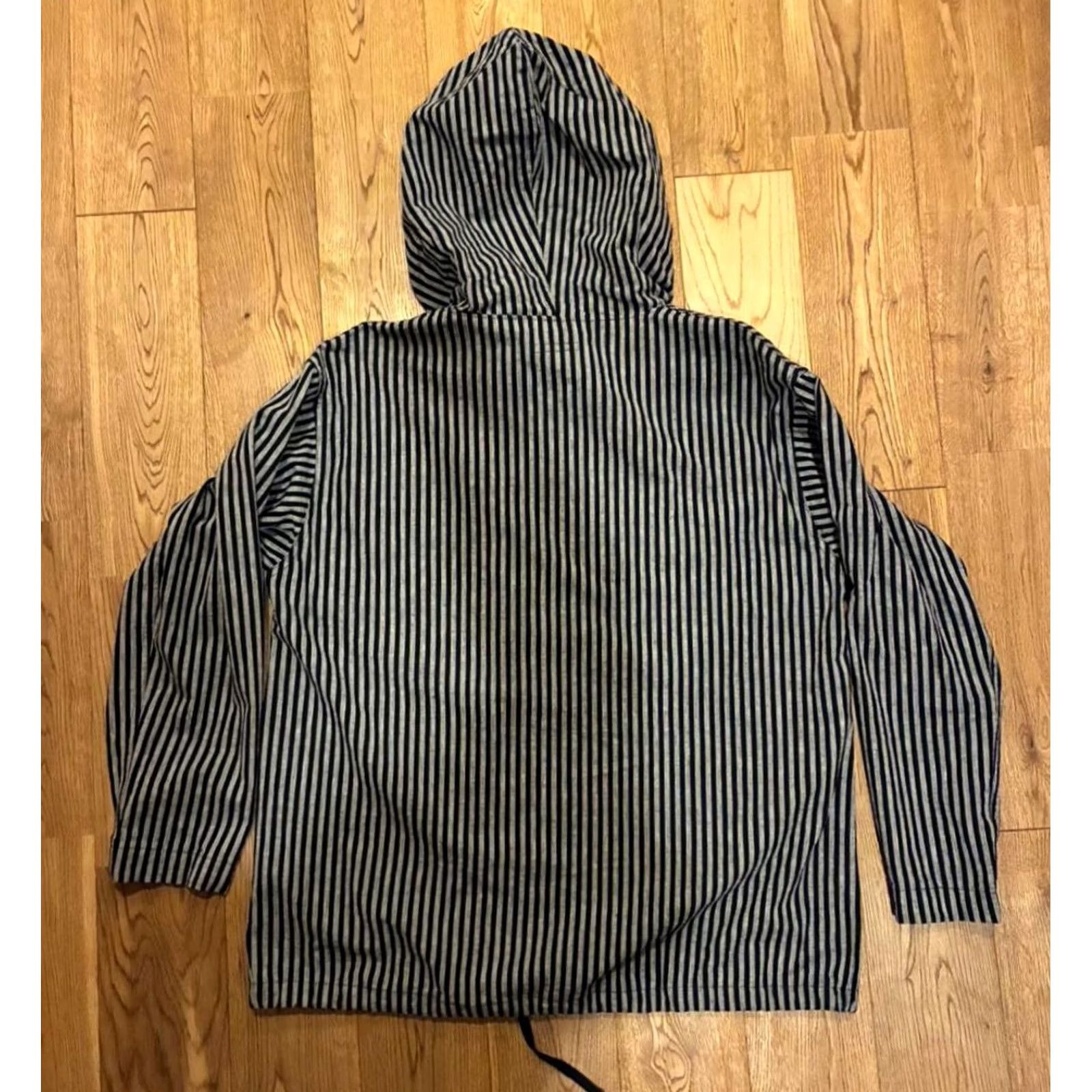 Engineered Garments Engineered Garments Cagoule Shirt Men Color Gray x Navy Stripe Size S Used Jacket Size US S / EU 44-46 / 1 - 2 Thumbnail