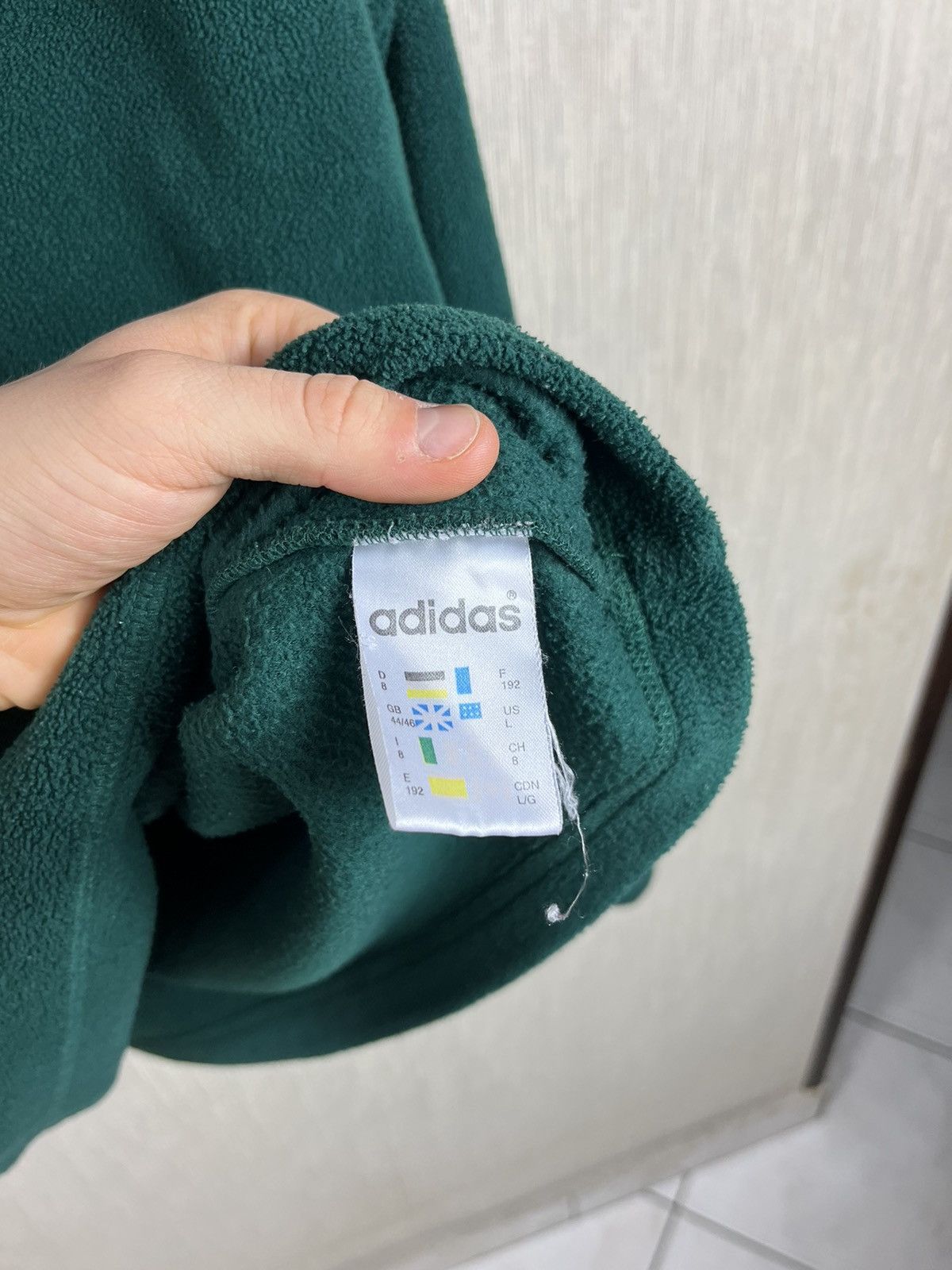 Adidas × Vintage Vintage 90s Adidas fleece half zip sherpa y2k sweatshirt Size US L / EU 52-54 / 3 - 16 Thumbnail