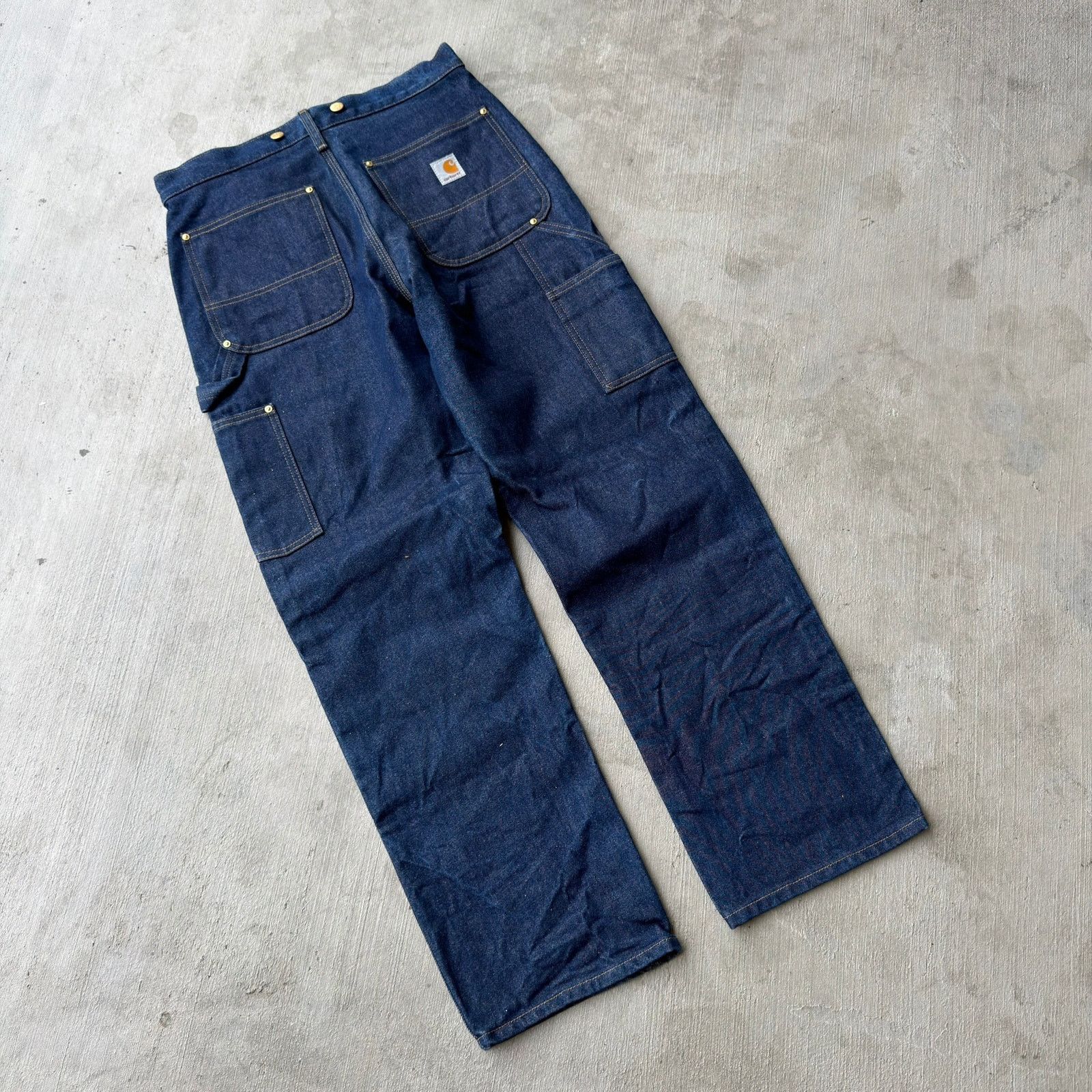 Carhartt × Vintage Carhartt denim blue jean double knee work carpenter pants Size US 35 - 4 Thumbnail