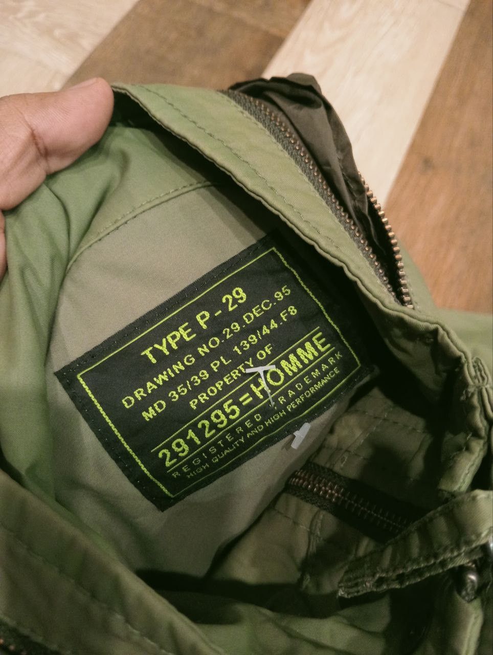 20471120 JAPANESE 291295 = HOMME TYPE P-29 JACKET Size US L / EU 52-54 / 3 - 5 Thumbnail