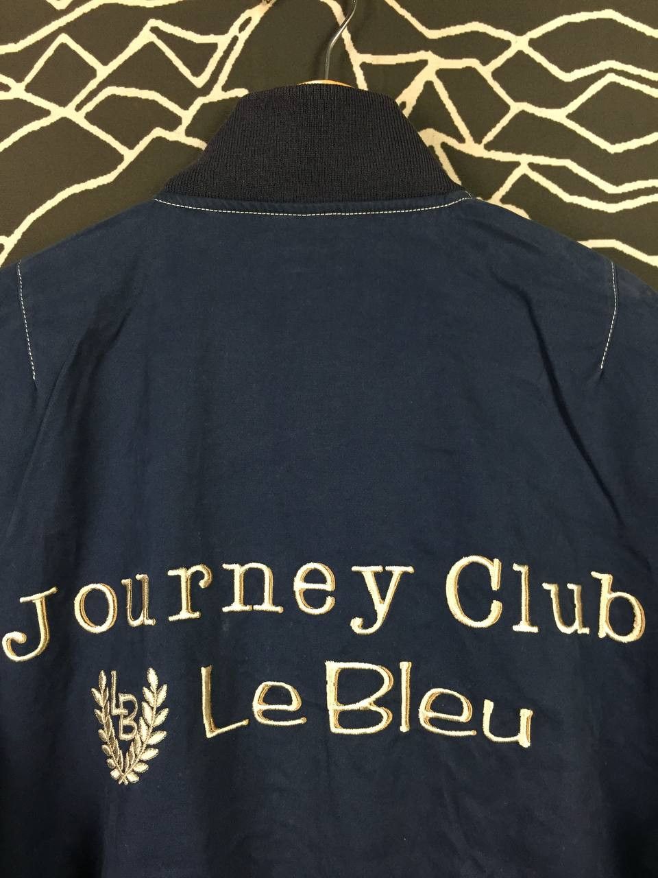 Vintage Journey Club Le Bleu Embroidered Logo Bomber Jacket Size US M / EU 48-50 / 2 - 10 Thumbnail