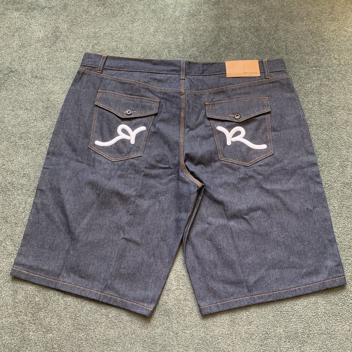 Rocawear Vtg Rocawear Raw Denim Jorts - Deadstock Y2K Baggy Shorts 50 Size US 44 / EU 60 - 1 Thumbnail